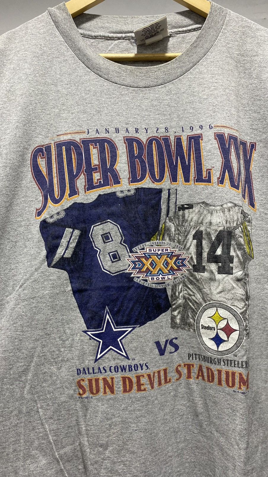 NFL × Vintage 💥Rare NFL 1996 Nutmeg Cowboys vs Steelers 90s Size US XL / EU 56 / 4 - 4 Thumbnail