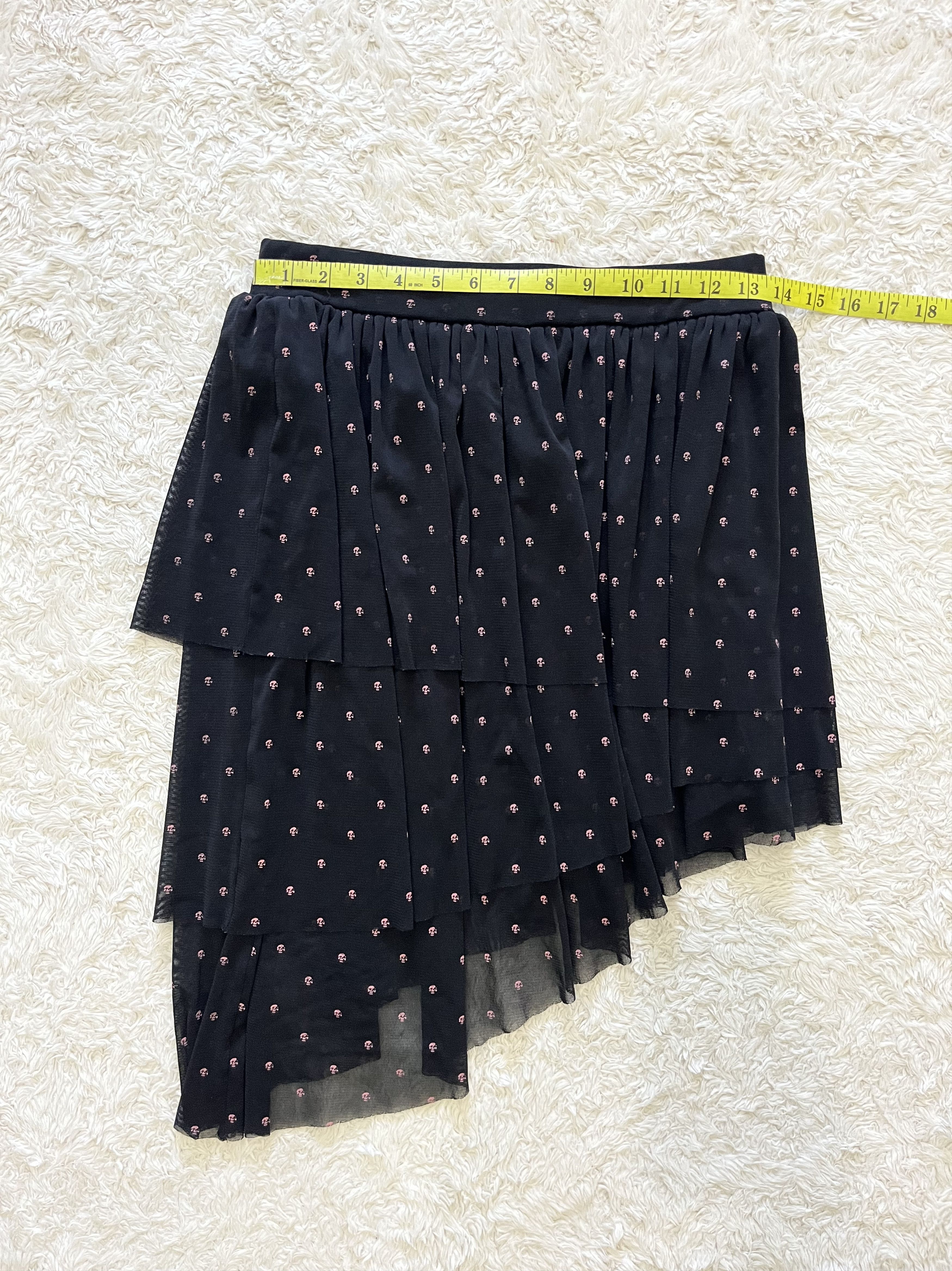 Hysteric Glamour hysteric glamour asymmetrical skull mini mesh layered skirt Size 28" / US 6 / IT 42 - 7 Thumbnail