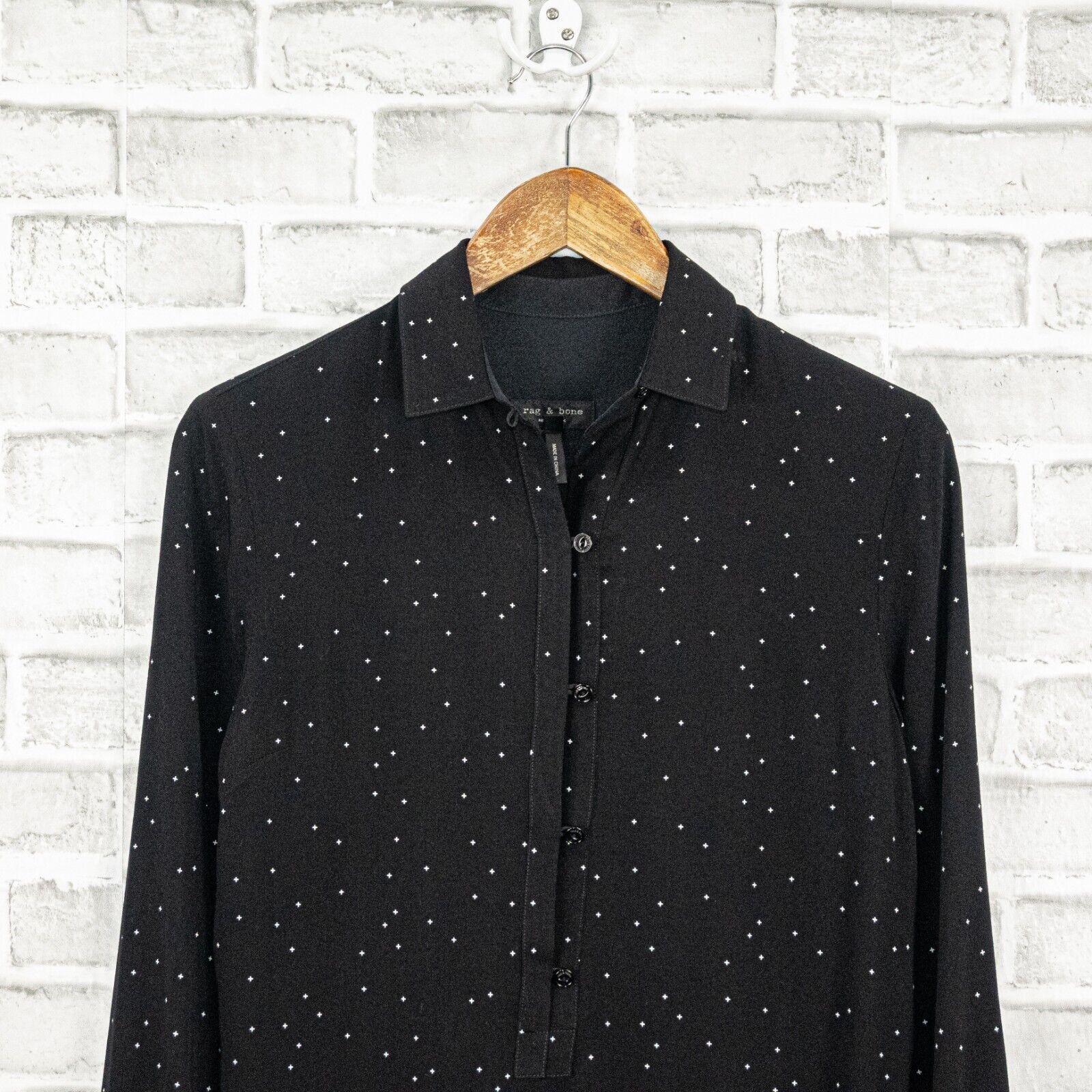Rag & Bone Rag & Bone Women's pullover Blouse Black Print Size XS Size XS / US 0-2 / IT 36-38 - 7 Thumbnail