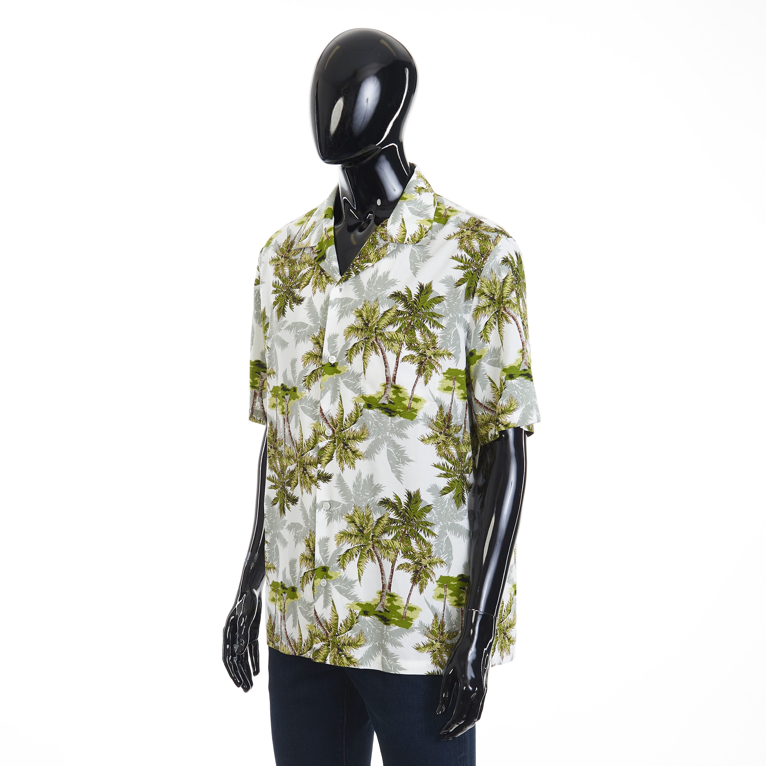 Celine Loose Hawaiian Shirt - Ombre Palm Tree Print Viscose Size US M / EU 48-50 / 2 - 2 Thumbnail