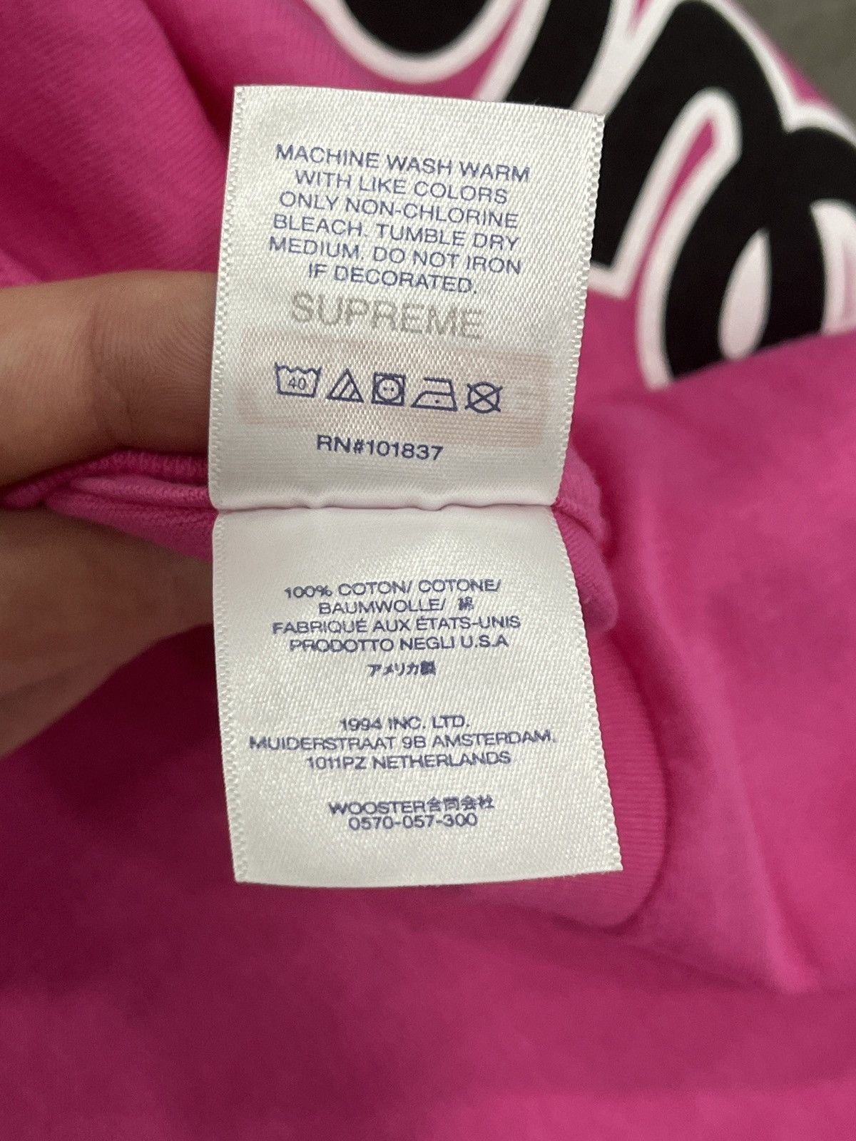 Supreme 🩷Supreme Backwards Tee Pink L Brand new Size US L / EU 52-54 / 3 - 7 Thumbnail