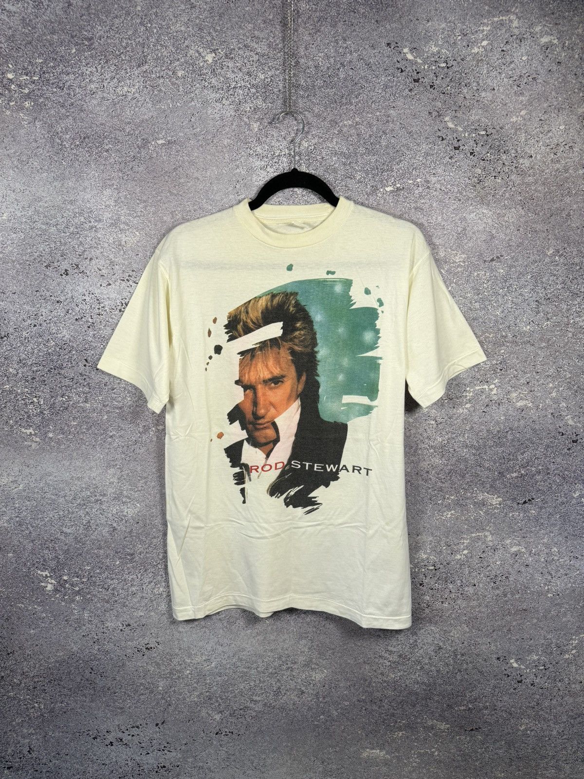 Band Tees × Vintage Vintage 1991 Rod Stewart Vagabond Heart Tour Tee M Double Size US M / EU 48-50 / 2 - 1 Thumbnail