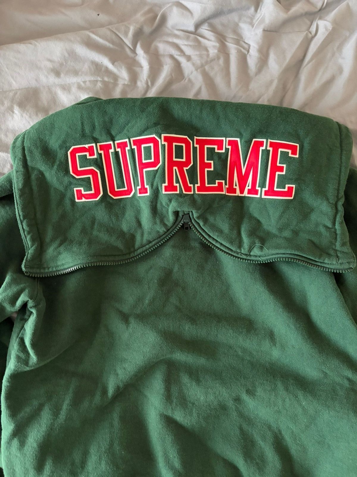 Supreme Supreme Arc Logo Zip Up Hoodie Dark Green Box Logo Size US L / EU 52-54 / 3 - 7 Thumbnail