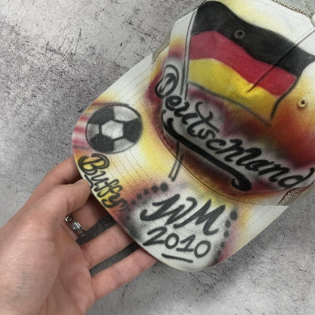 Vintage 1Of1 Vintage 2010 Deutschland WM Aerograph Cap by Buffy Size ONE SIZE - 4 Thumbnail