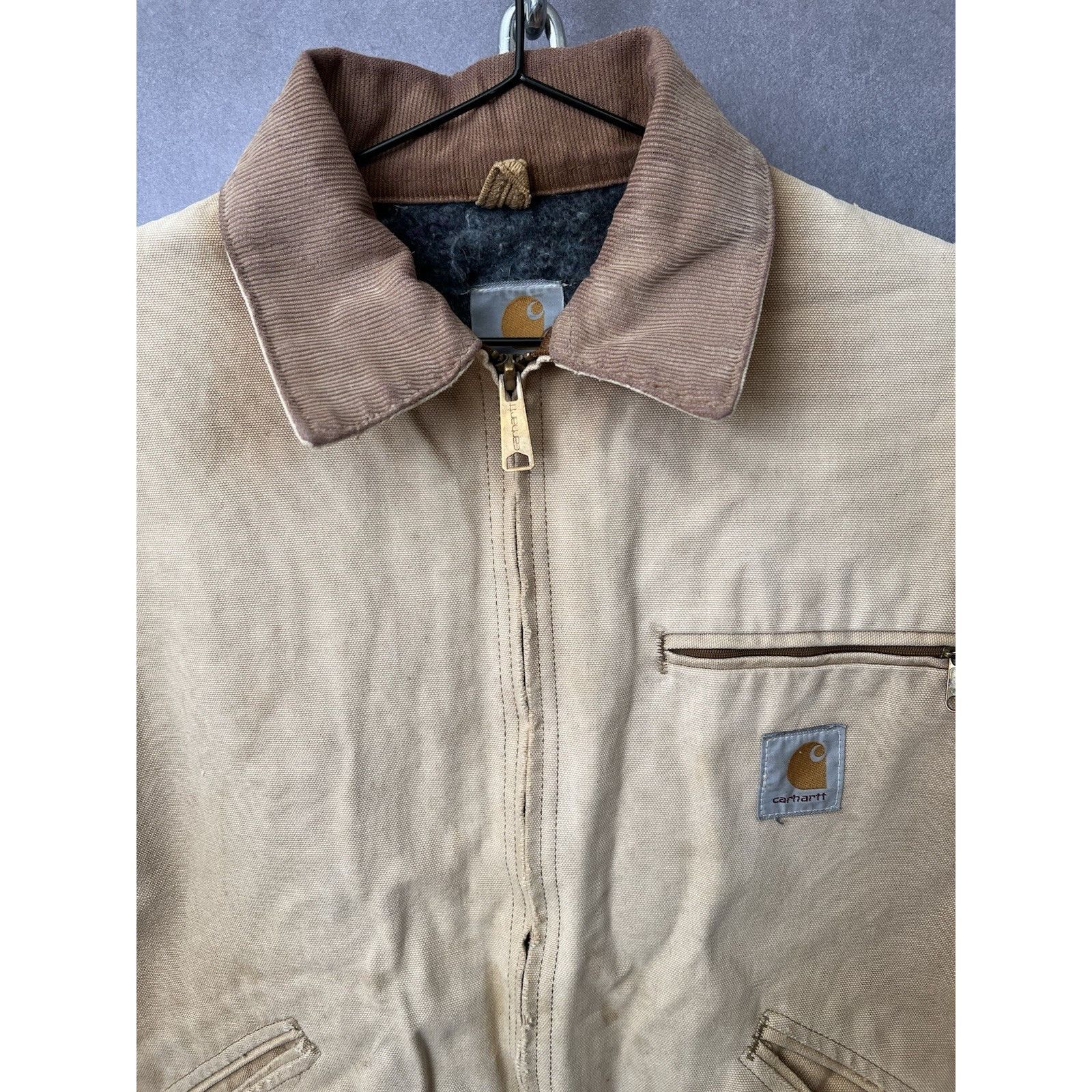 Carhartt Vintage CARHARTT J01 Brown Detroit Blanket Lined Jacket Size US L / EU 52-54 / 3 - 3 Thumbnail