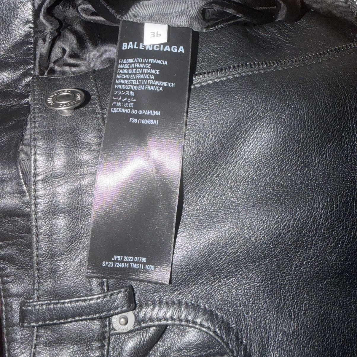 Balenciaga Balenciaga Garde Robe Black Leather Pants Size 26" / US 2 / IT 38 - 4 Thumbnail