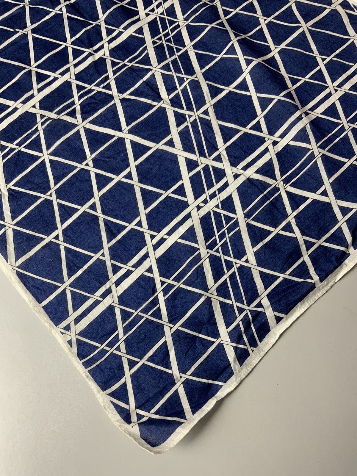 Hanae Mori Hanae Mori Striped Inidigo Bandana Handkercheif Size ONE SIZE - 9 Thumbnail