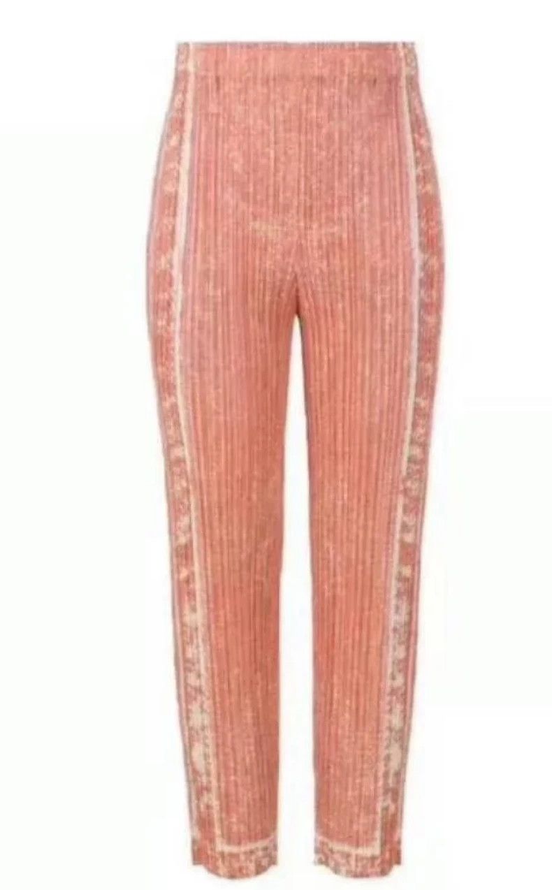 Issey Miyake Issey Miyake size:2 Pink pleated wide-leg pants Size 31" - 1 Thumbnail