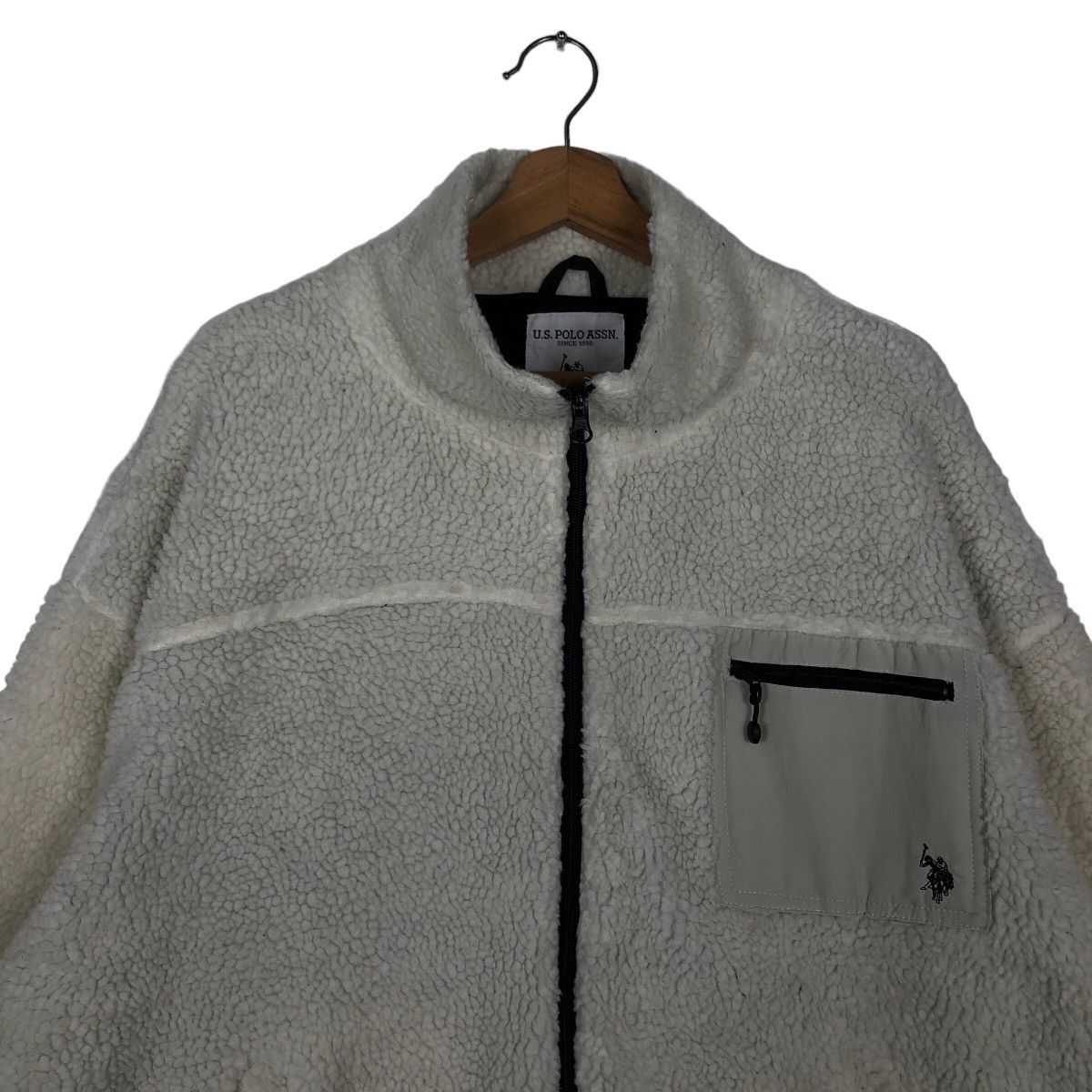 Japanese Brand 🔥90’s Vintage Fleece Dip Pile Sherpa U.S. Polo Assn. Size US L / EU 52-54 / 3 - 2 Thumbnail