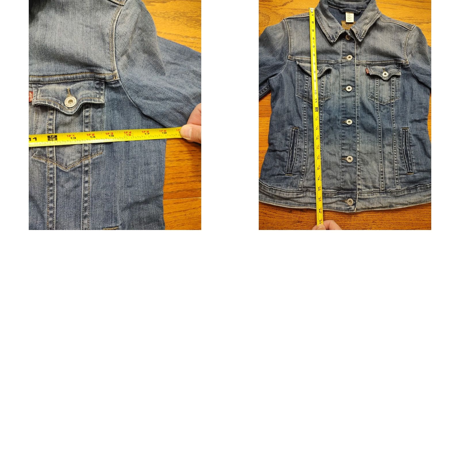 Levi's VINTAGE Levi's Denim Trucker Jacket Womens M Blue Light Wash Classic Casual Jeans Grunge 90s Western Womens Size 32" / US 10 / IT 46 - 9 Thumbnail
