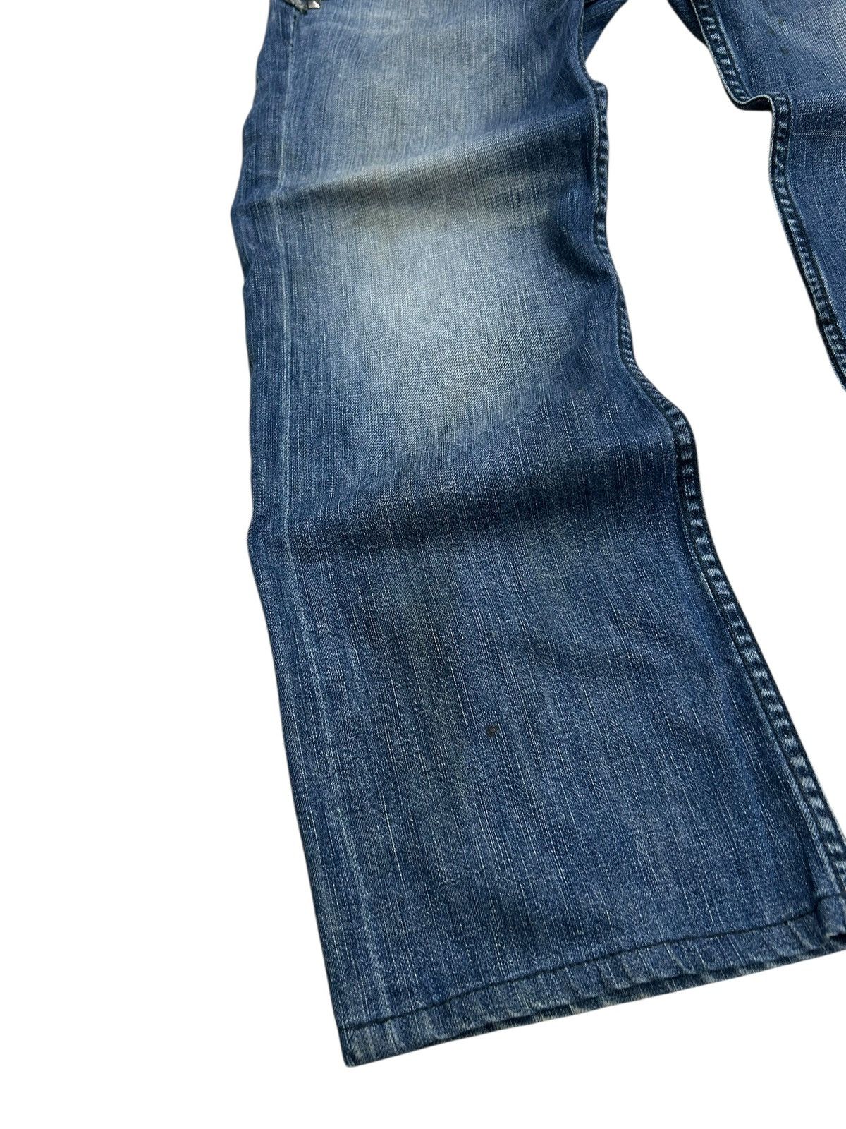 20471120 × GOSTAR DE FUGA × Japanese Brand Antik Heritage Denim Baggy Style Studded Mud Washed Distress Size US 34 / EU 50 - 5 Thumbnail