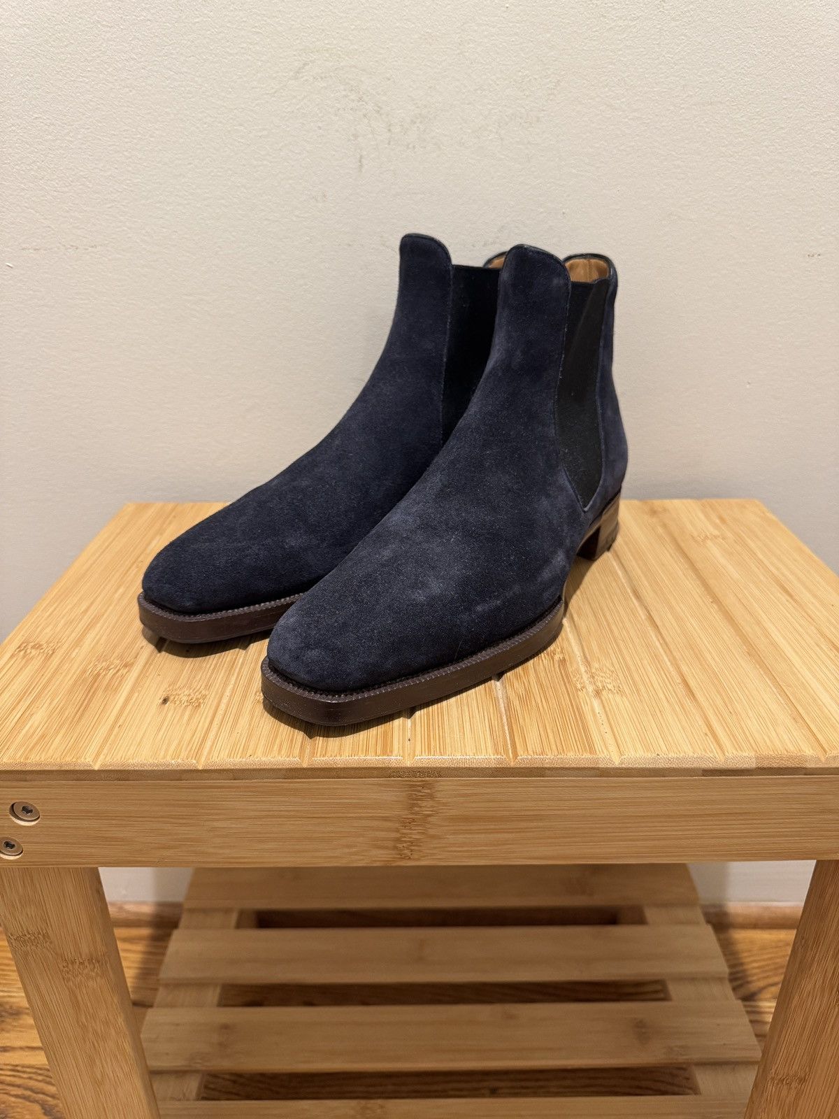 Gaziano & Girling Gaziano & Girling Bespoke Chelsea Navy Calf Suede 6UK/6.5US Size US 6.5 / EU 39-40 - 1 Thumbnail