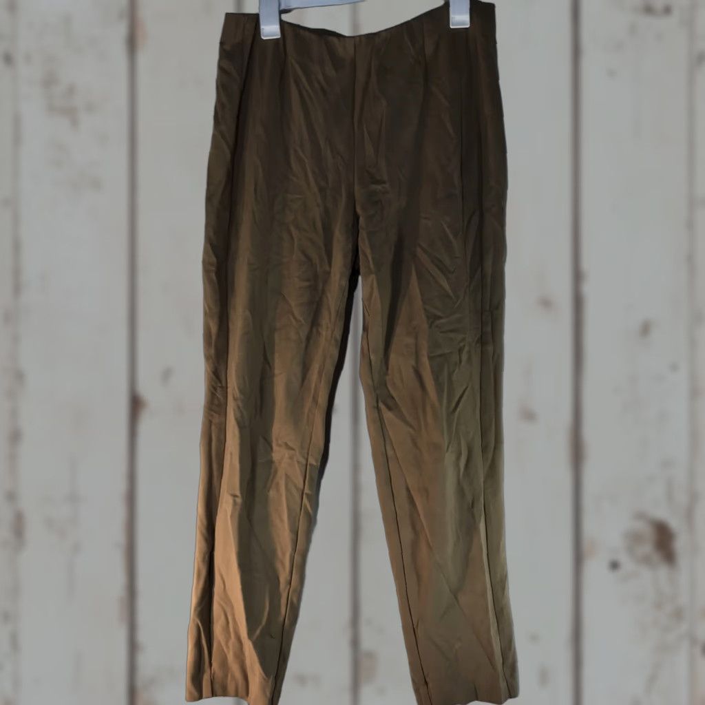 J. Jill J. Jill Brown Ponte Slim Leg Pull On Dress Pants Womens Size M Size 32" / US 10 / IT 46 - 1 Thumbnail