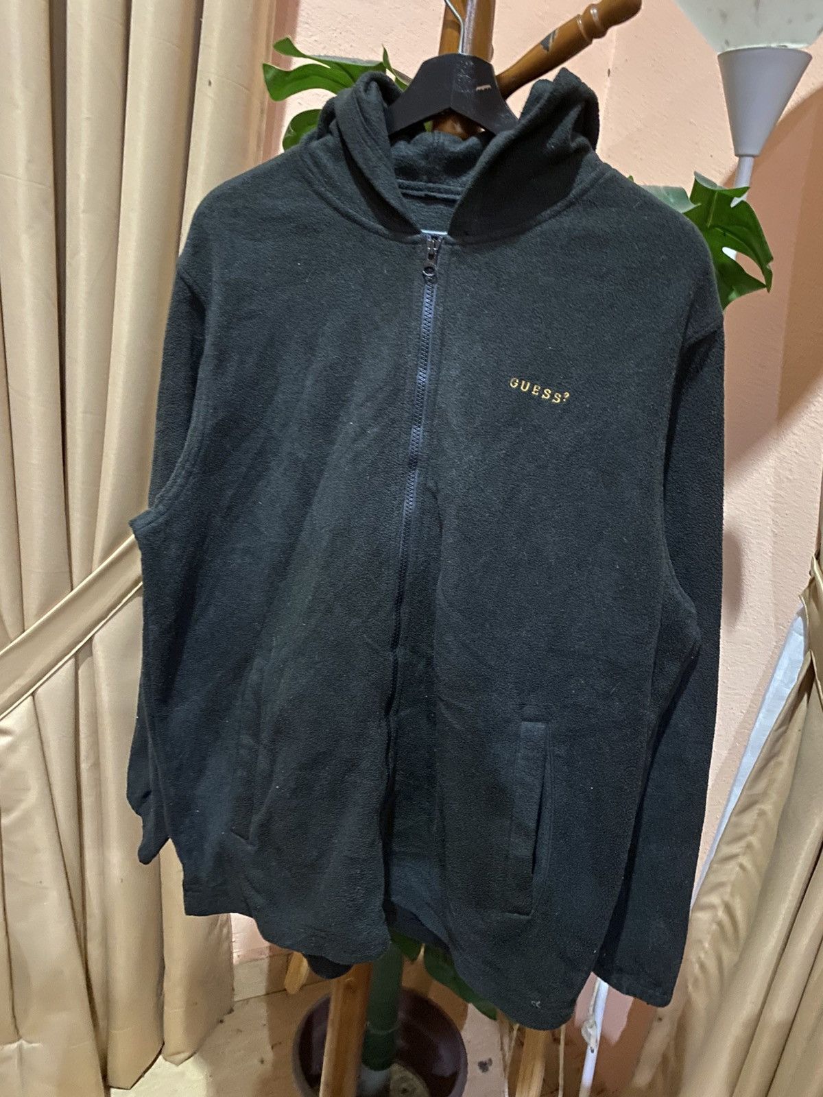 Guess Vintage Guess Black Fleece Zip-Up Hoodie Made in Hong Kong Size US S / EU 44-46 / 1 - 4 Thumbnail