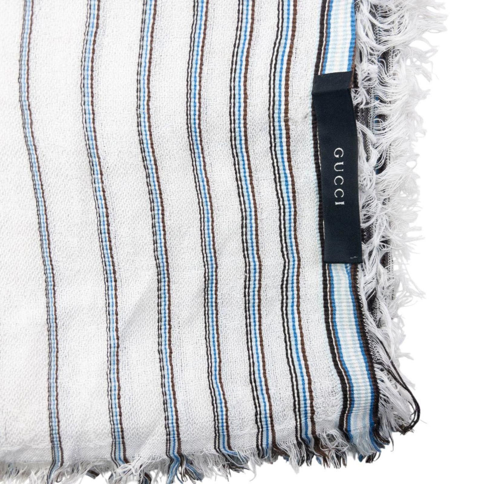 Gucci Vintage 2000s Gucci Striped Monogram Scarf Size ONE SIZE - 5 Thumbnail