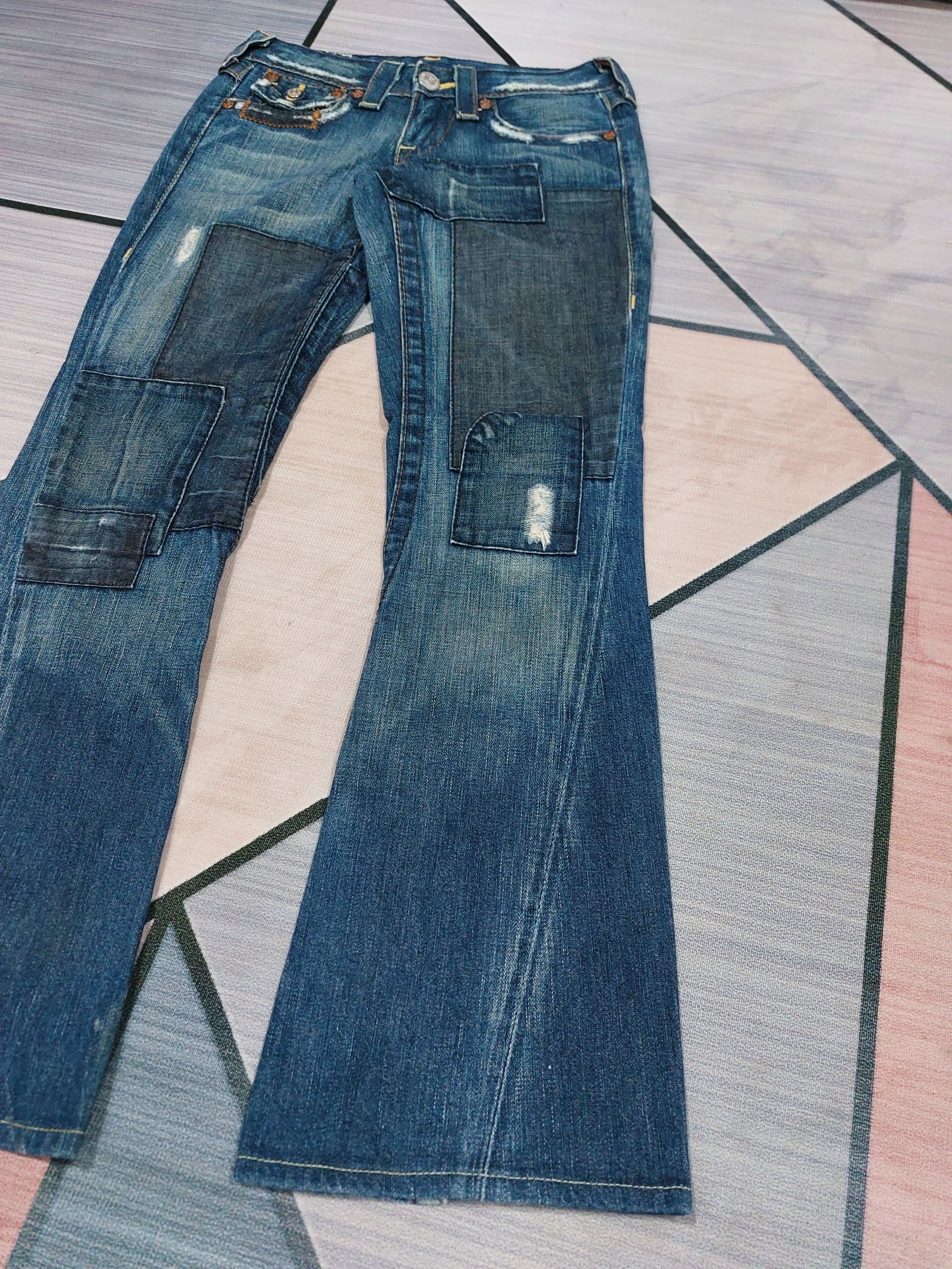 True Religion × Vintage TRUE RELIGION JOEY PATCHWORK JEANS Size 27" / US 4 / IT 40 - 3 Thumbnail