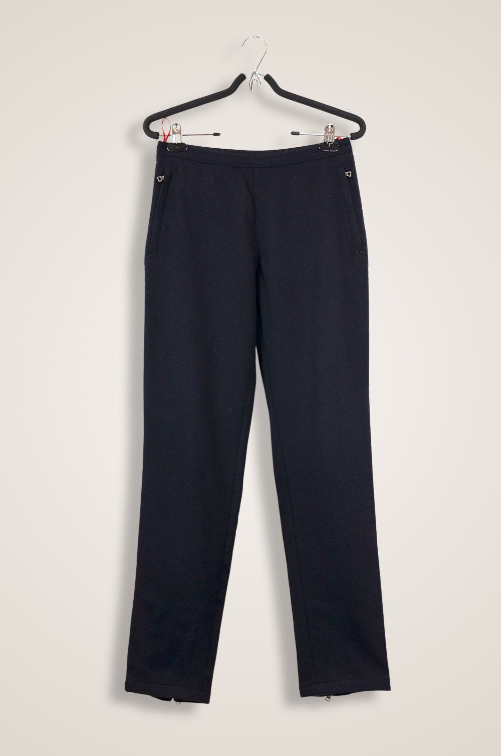 Prada Prada Navy Virgin Wool Pants – Made in Italy – Size 40 Size 27" / US 4 / IT 40 - 1 Thumbnail