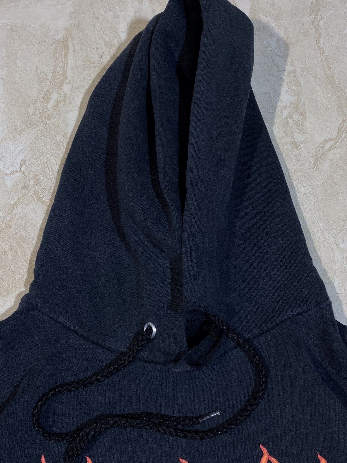 Thrasher × Vintage Vintage Thrasher y2k streetwear style distressed hoodie Size US S / EU 44-46 / 1 - 4 Thumbnail