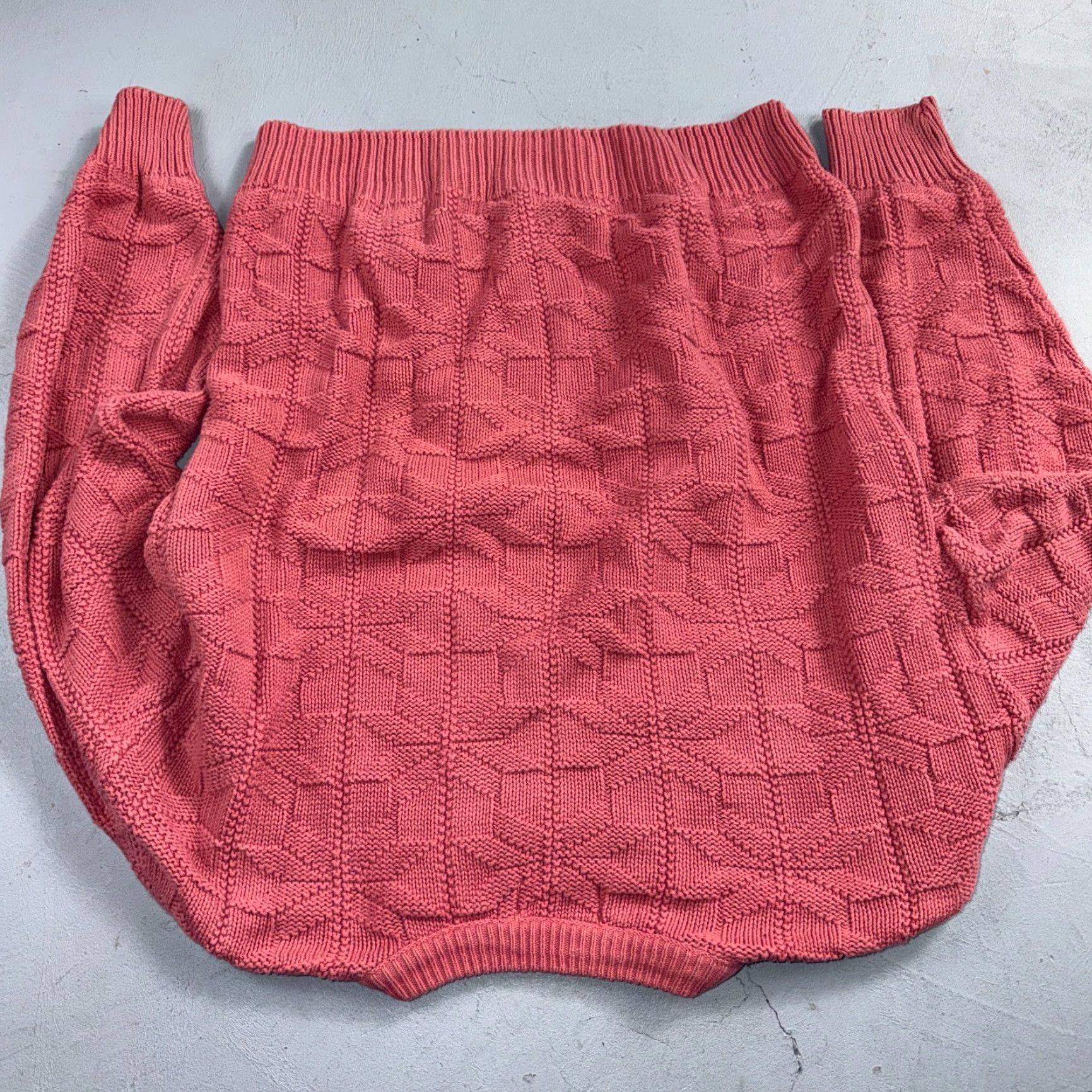 Vintage VINTAGE L.L. Bean Sweater XL Pink Crew Neck Fisherman Knit 80s Mens Size US XL / EU 56 / 4 - 7 Thumbnail