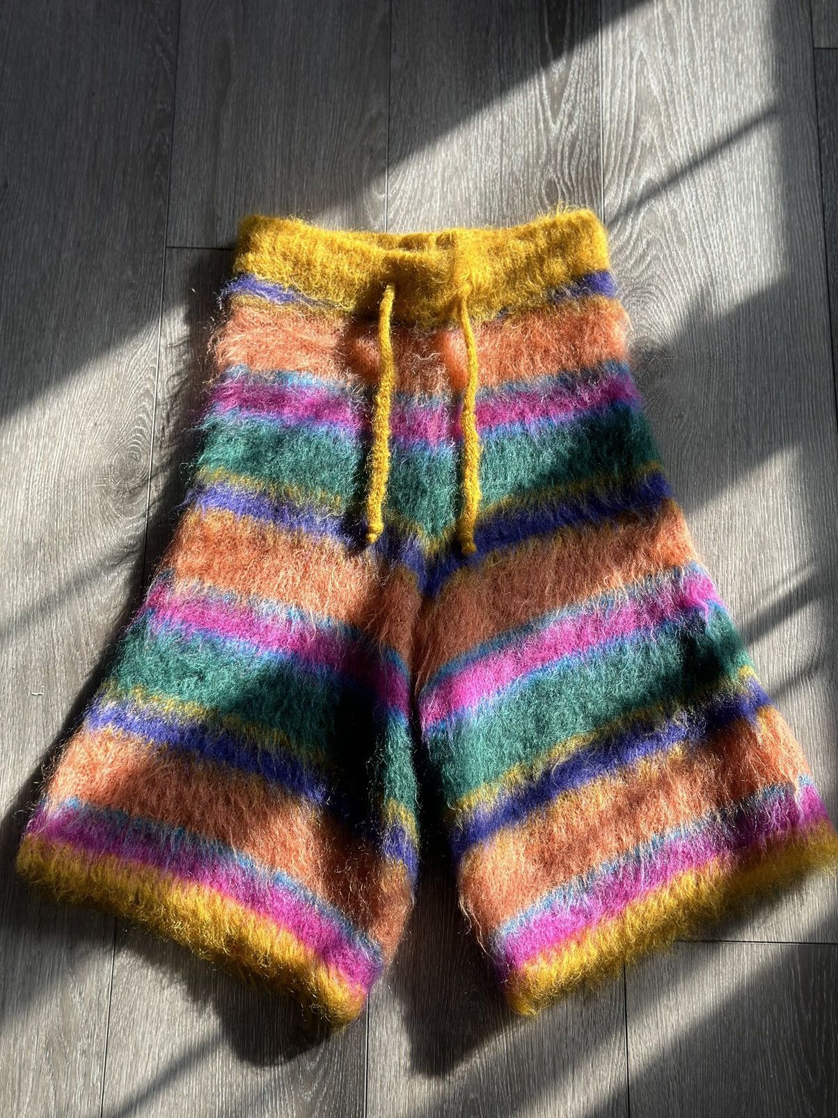 image of Marni Fuzzy Wuzzy Mohair Shorts in Rainbow, Men's (Size 30)