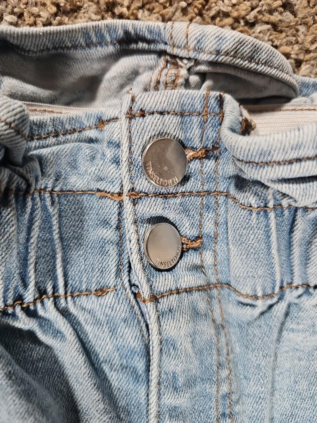 Other Tinseltown Sz 3 Distressed Light Wash Slim Jeans Size 30" / US 8 / IT 44 - 2 Thumbnail