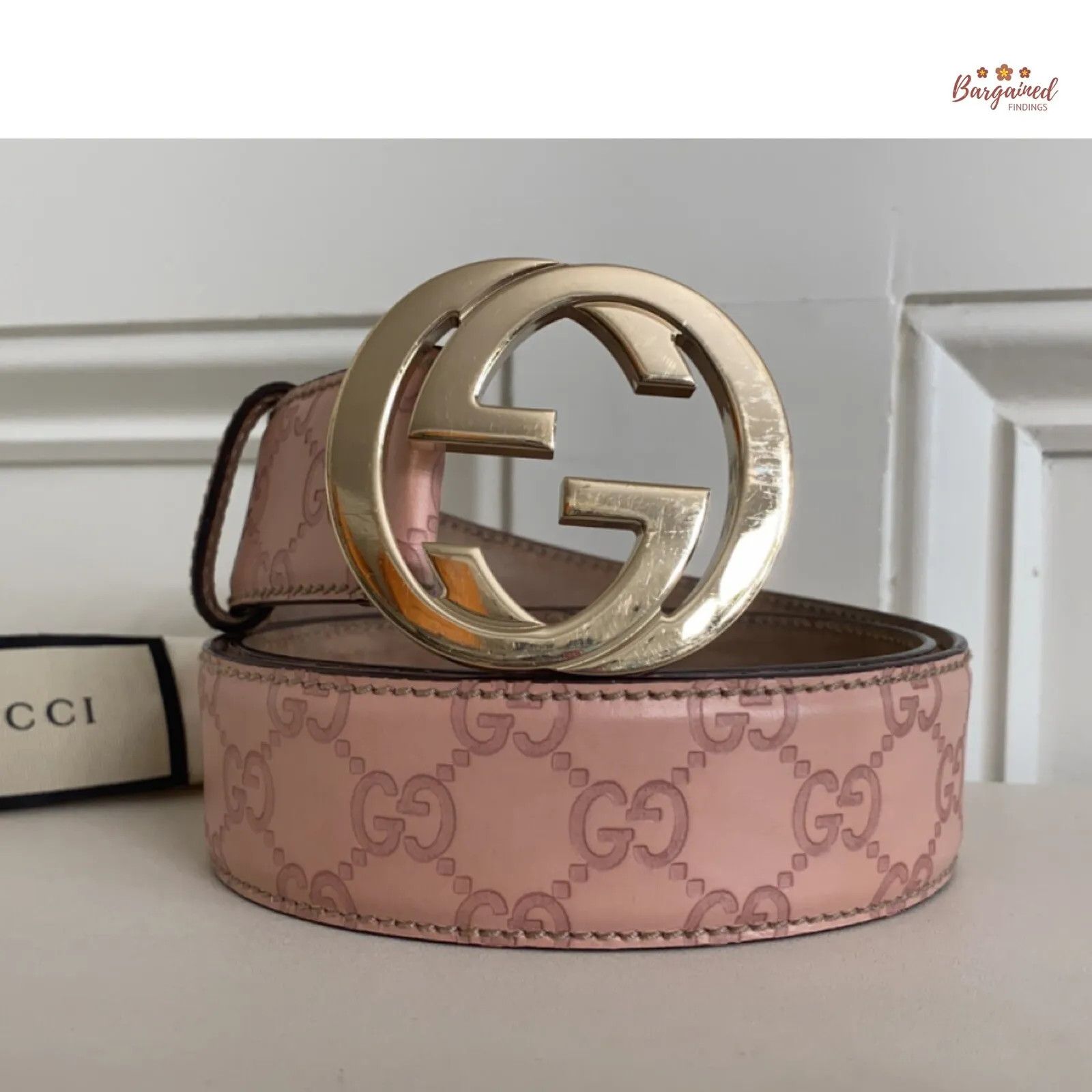 Gucci Gucci Guccissima Leather Gold Interlocking G Buckle Belt Size ONE SIZE - 1 Thumbnail