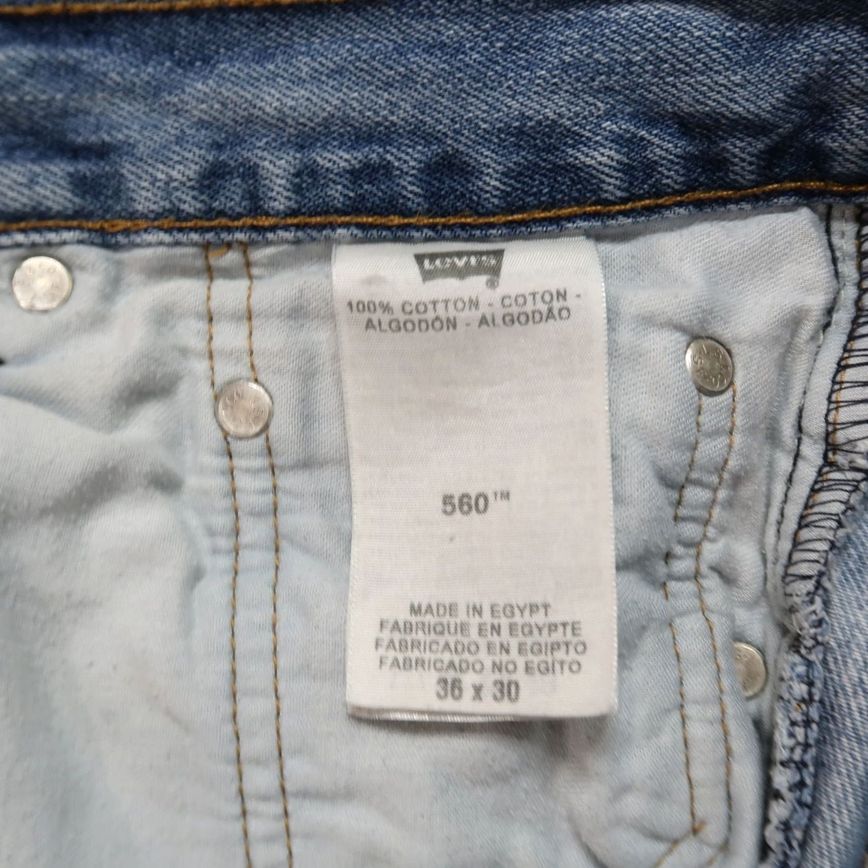Levi's VINTAGE Levi's 560 Comfort Fit Jeans Men 36x30 Blue Denim Baggy Distressed 80s 90s Streetwear Skateboarding Jeans Mens Size US 36 / EU 52 - 4 Thumbnail