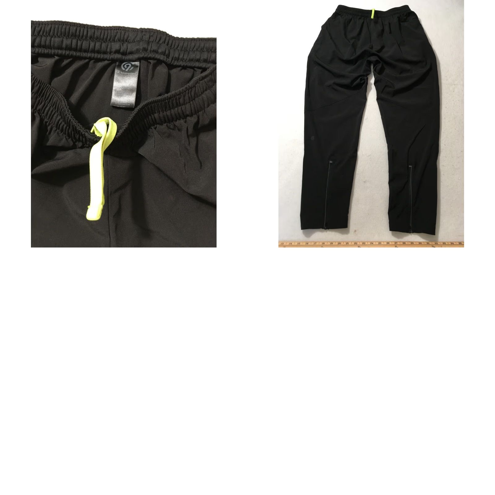 Champion Champion Joggers Black Mens L Drawstring Pockets Stretch Pants Activewear Gym & Training Size US 33 - 9 Thumbnail
