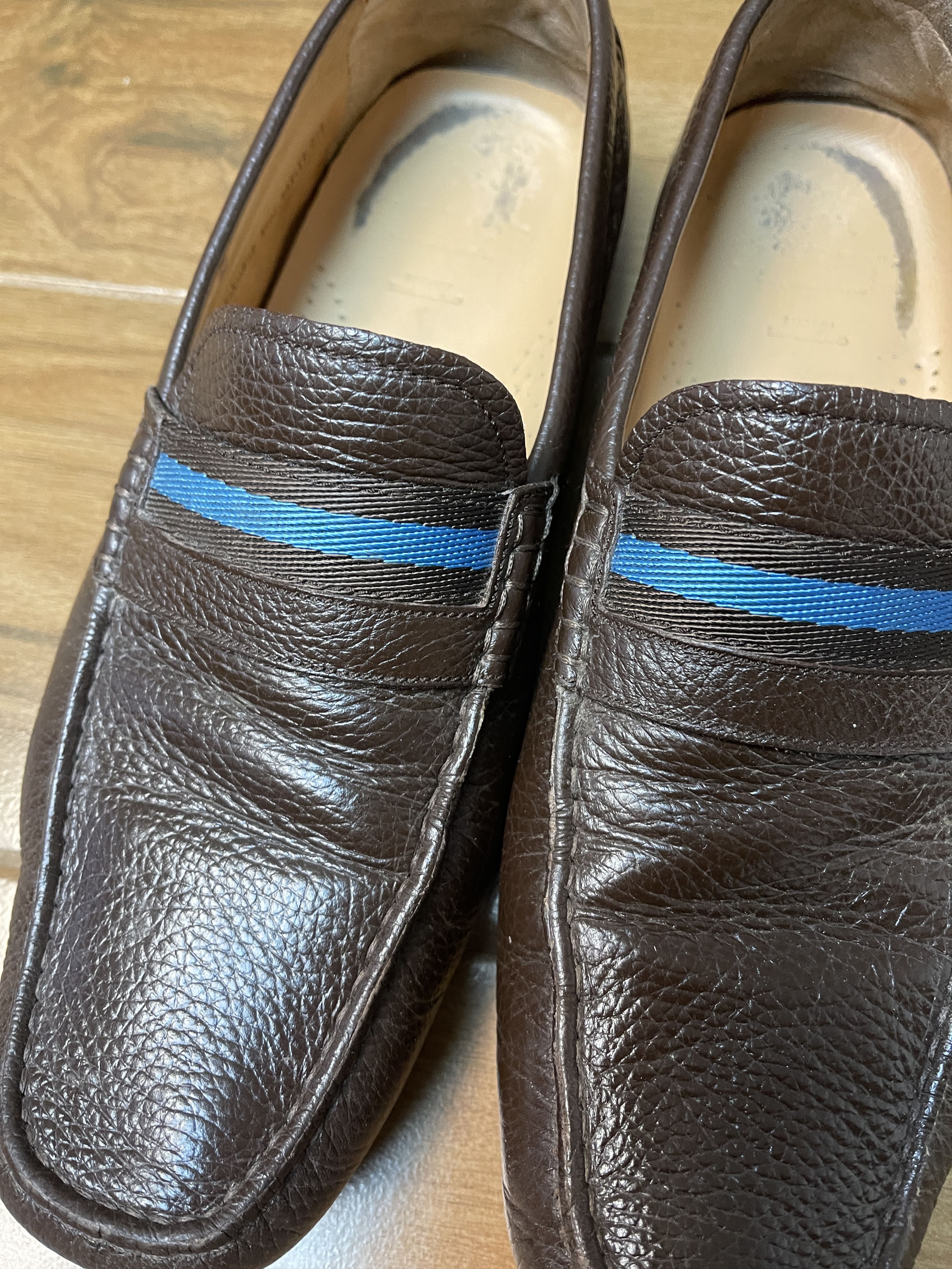 Bally Bally Men's Brown/Blue Loafer Size 8.5 In Great Shape! Size US 8.5 / EU 41-42 - 4 Thumbnail