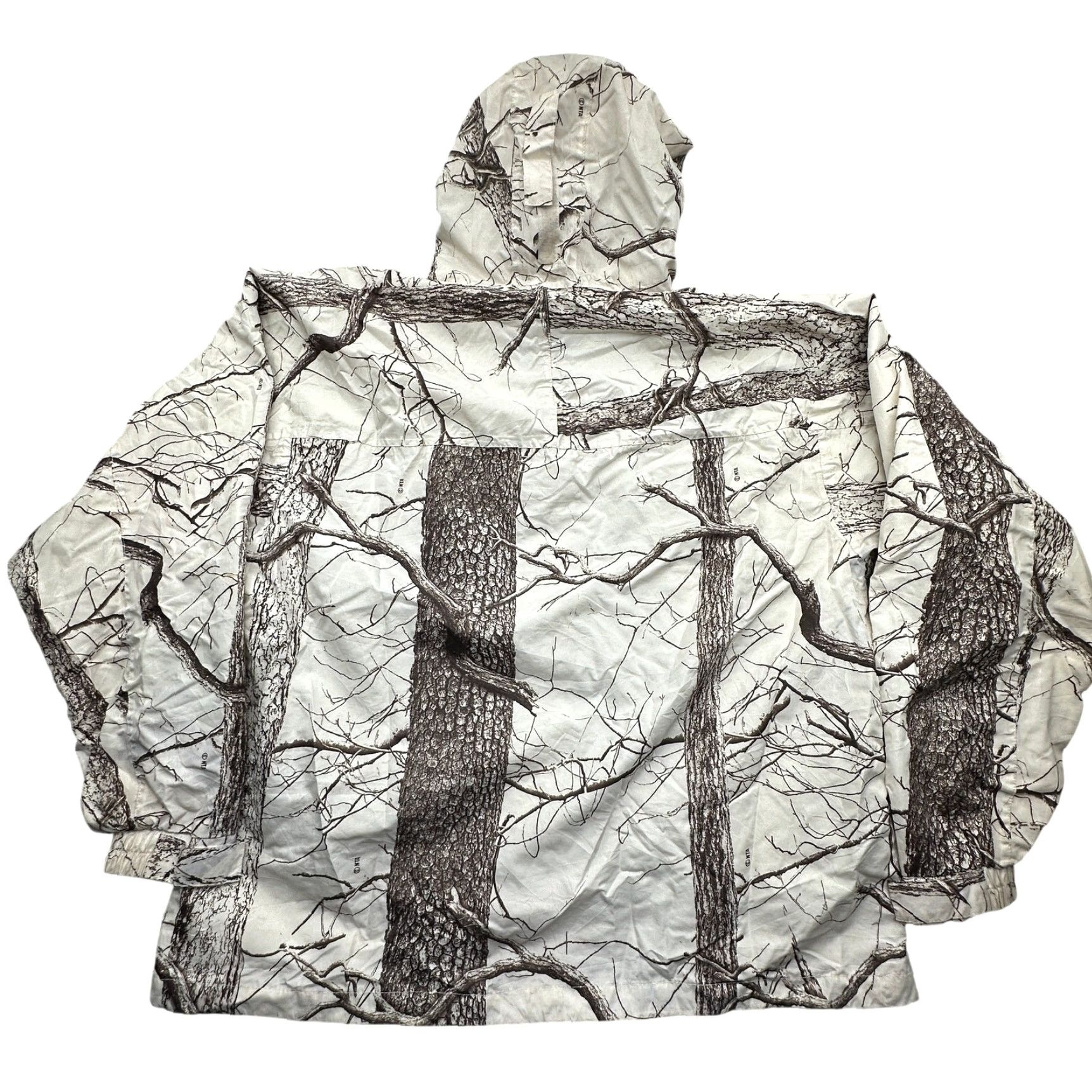 Vintage VINTAGE Huntworth White Tree Camo Lightweight Hooded Jacket Mens Large Full Zip Size US L / EU 52-54 / 3 - 2 Thumbnail