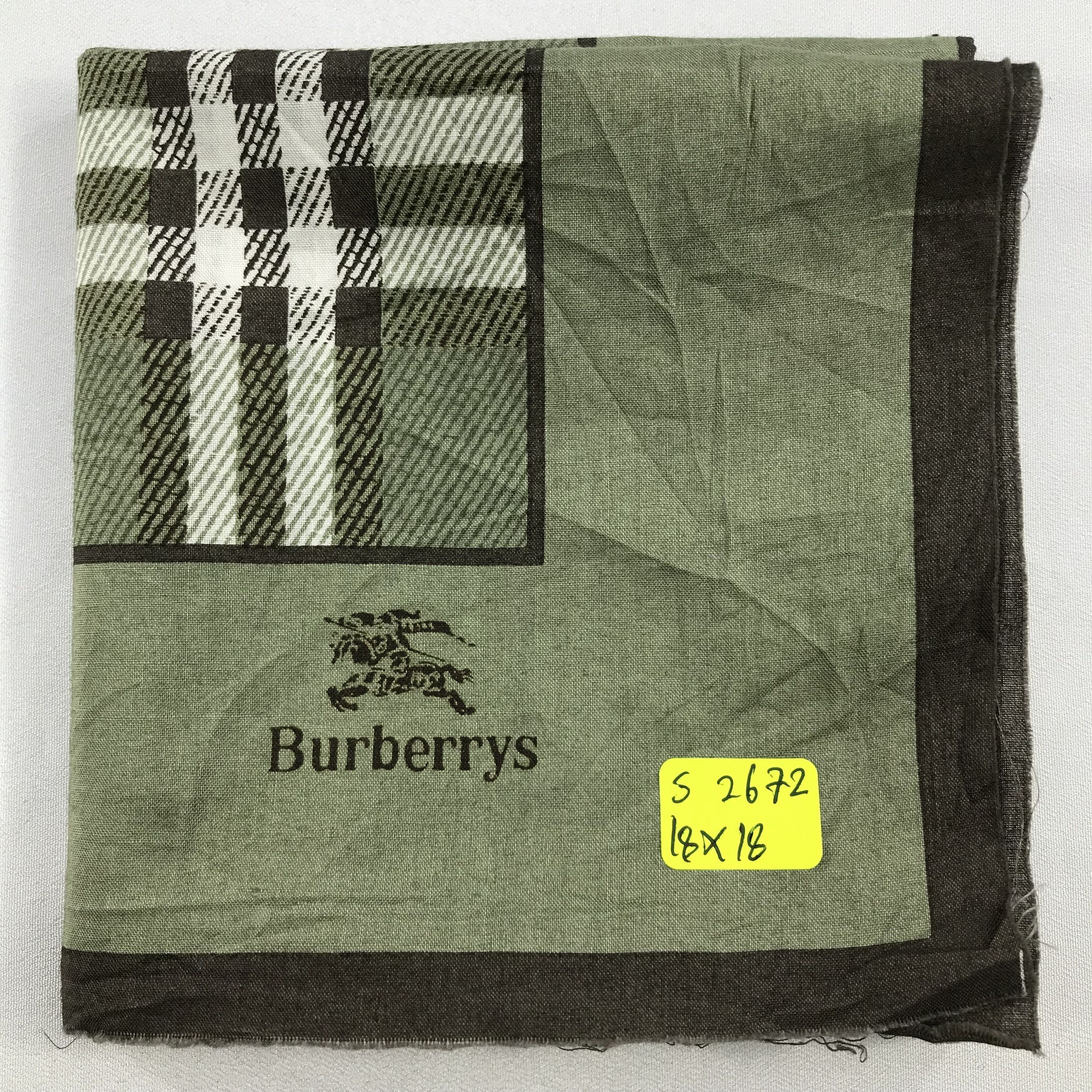 Burberry × Vintage Burberry Bandana / Handkerchief / Neckerchief - S2672 Size ONE SIZE - 7 Thumbnail