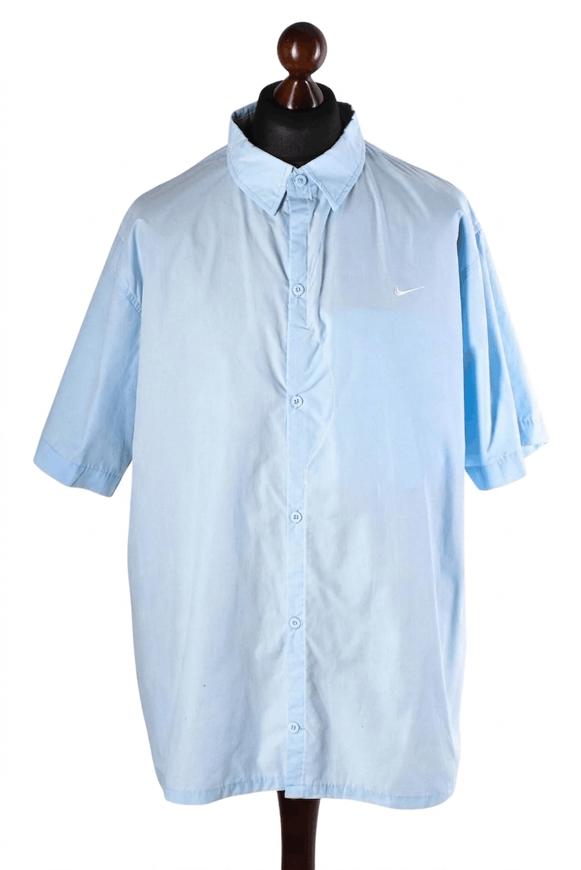 Nike Nike Short Sleeve Button Up Casual Shirt Light Blue Size US XXL / EU 58 / 5 - 1 Thumbnail