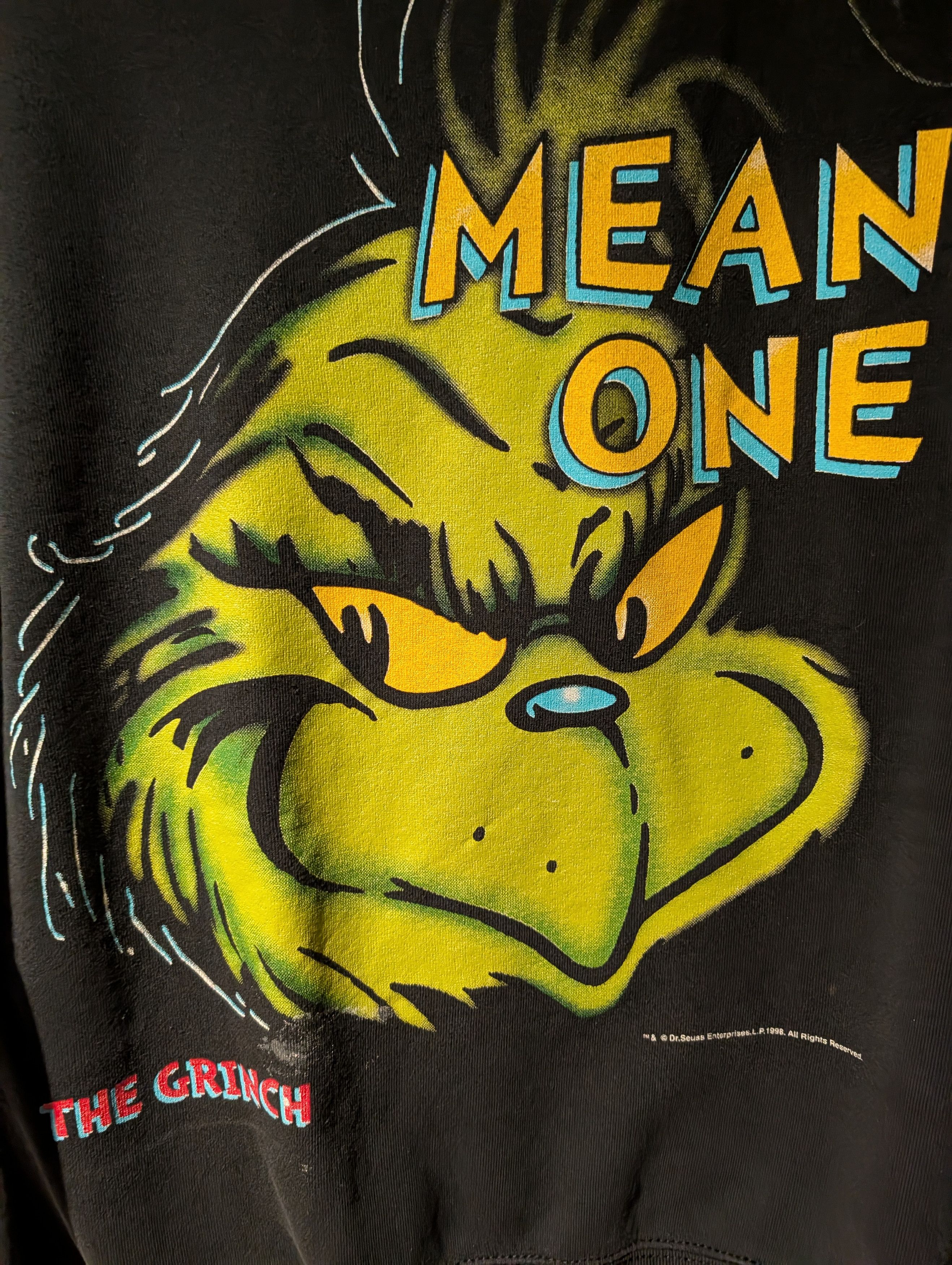 Vintage Vintage 1998 Dr. Seuss Grinch Mean One Movie Sweatshirt Size US M / EU 48-50 / 2 - 2 Thumbnail