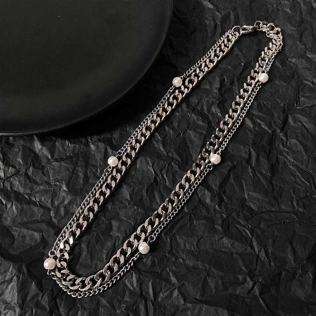 Other Stacked Pearl Cuban Necklace Size ONE SIZE - 2 Thumbnail