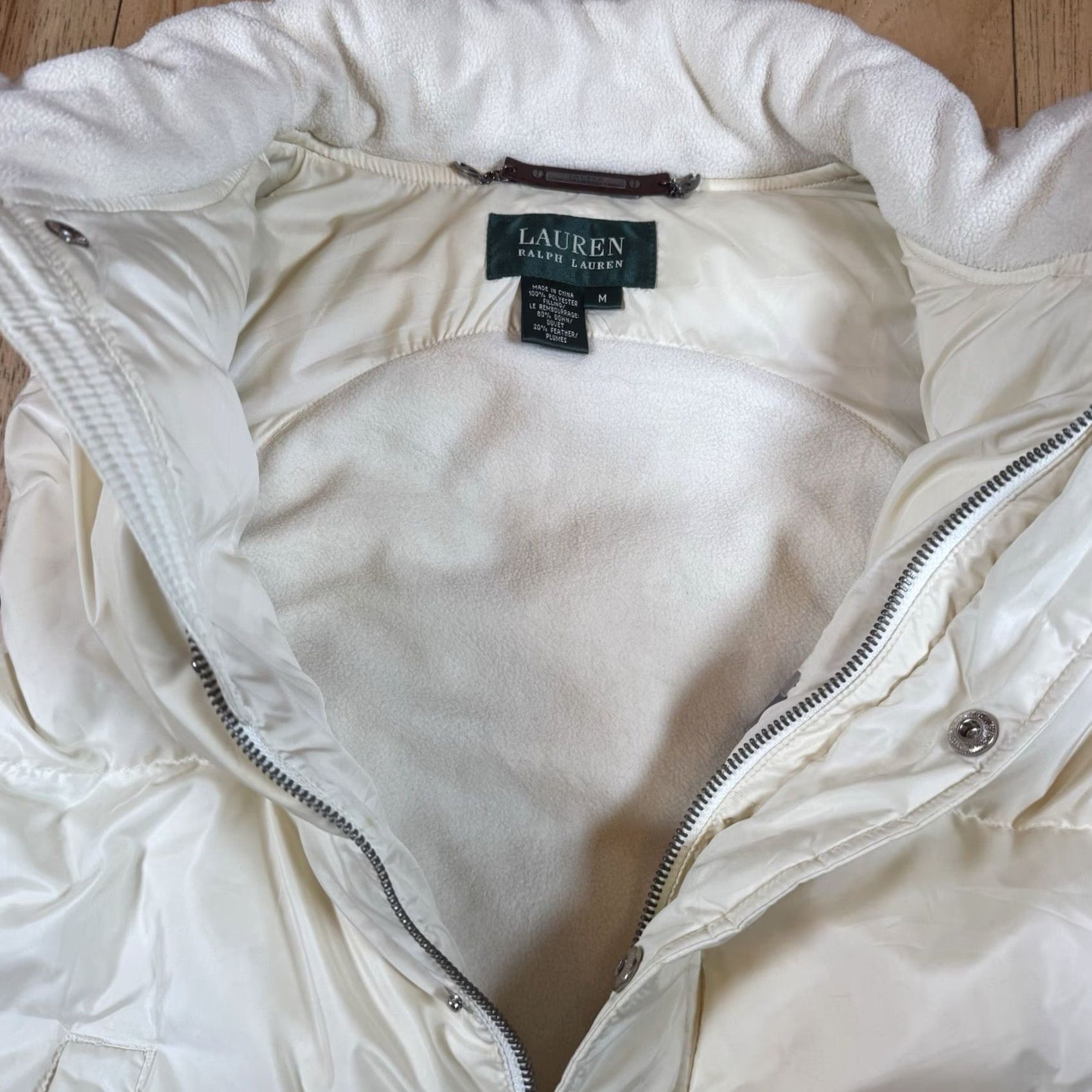 Vintage VINTAGE Lauren Ralph Lauren Womens Vest Quilted Water Repellent Down White Cream M White Womens Quilted Down Vest Size M / US 6-8 / IT 42-44 - 5 Thumbnail
