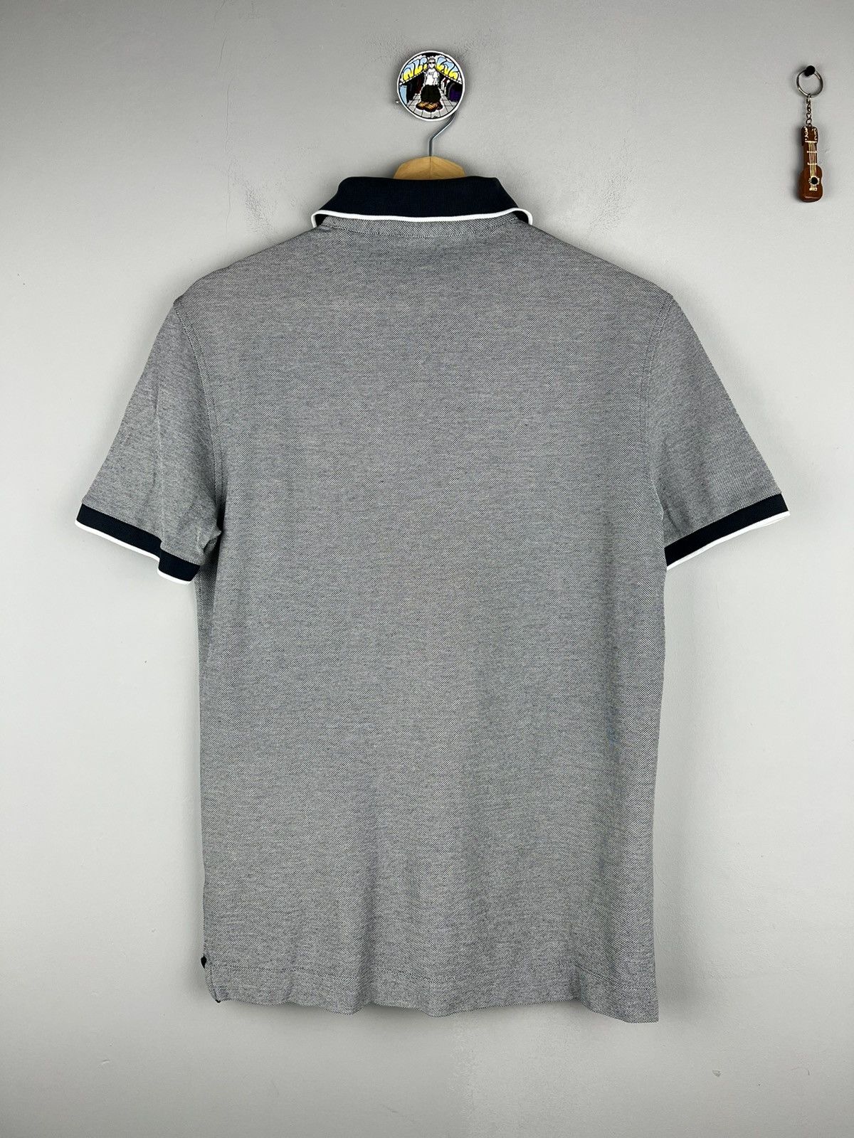 Ermenegildo Zegna Ermenegildo Zegna Grey/Navy Polo T Shirt Size US S / EU 44-46 / 1 - 2 Thumbnail