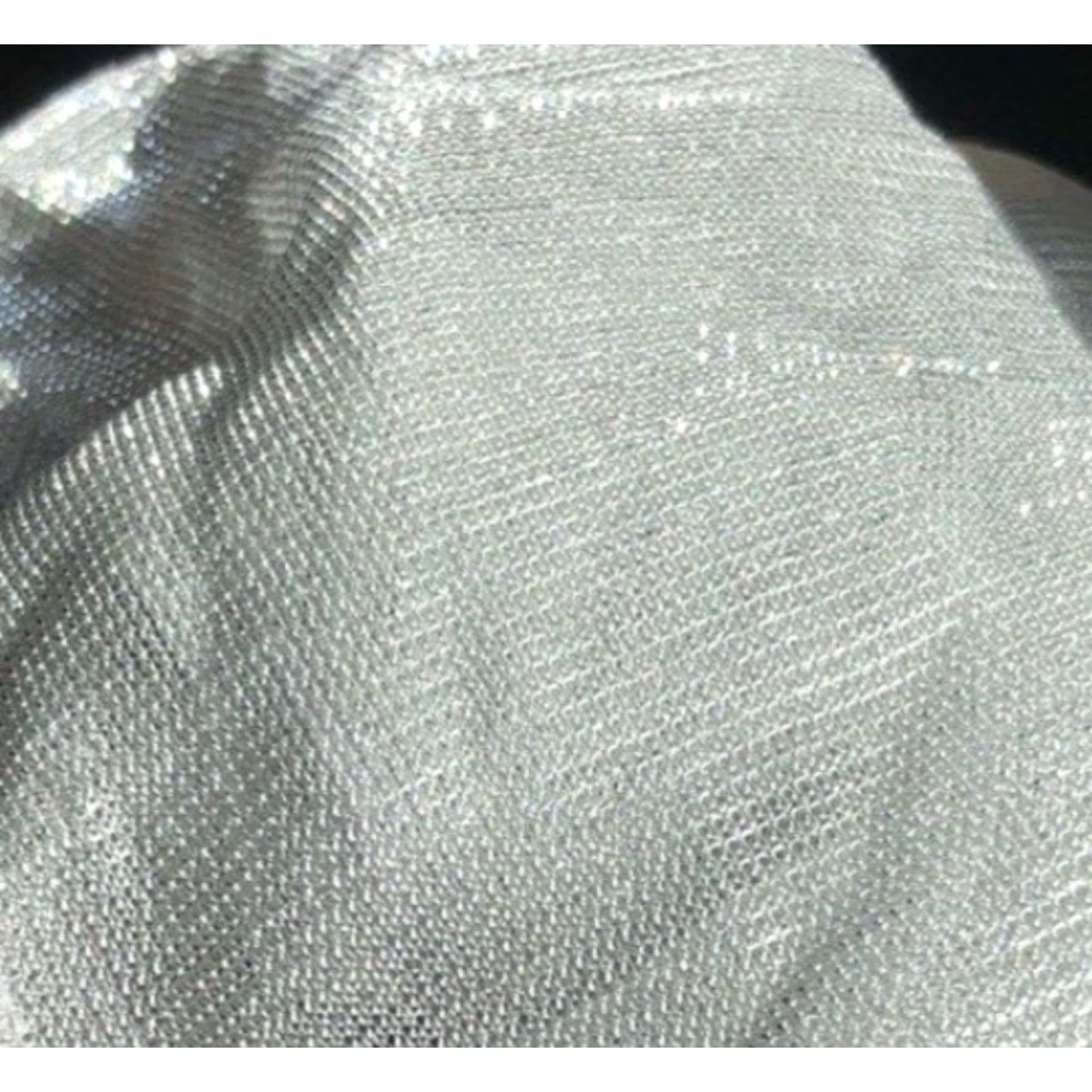 Vintage Cejon Scarf Women’s Silver Shimmer 100% Polyester NWT New Size ONE SIZE - 3 Thumbnail