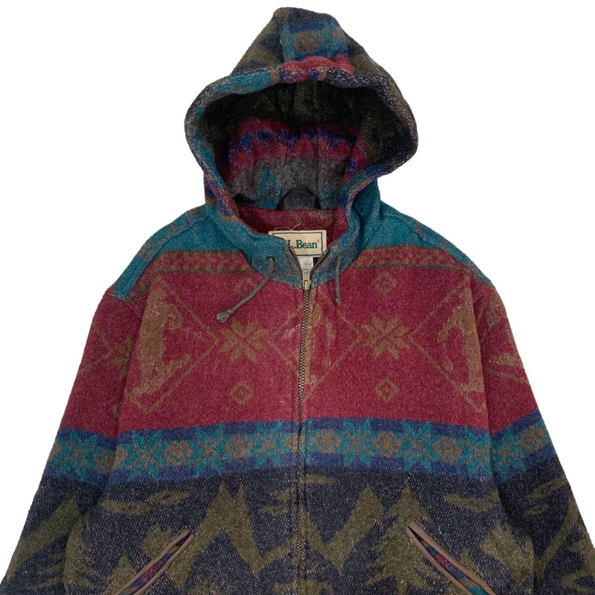 L.L. Bean 🔥Vintage LL Bean Aztec Wool Zipper Jacket Size S / US 4 / IT 40 - 3 Thumbnail