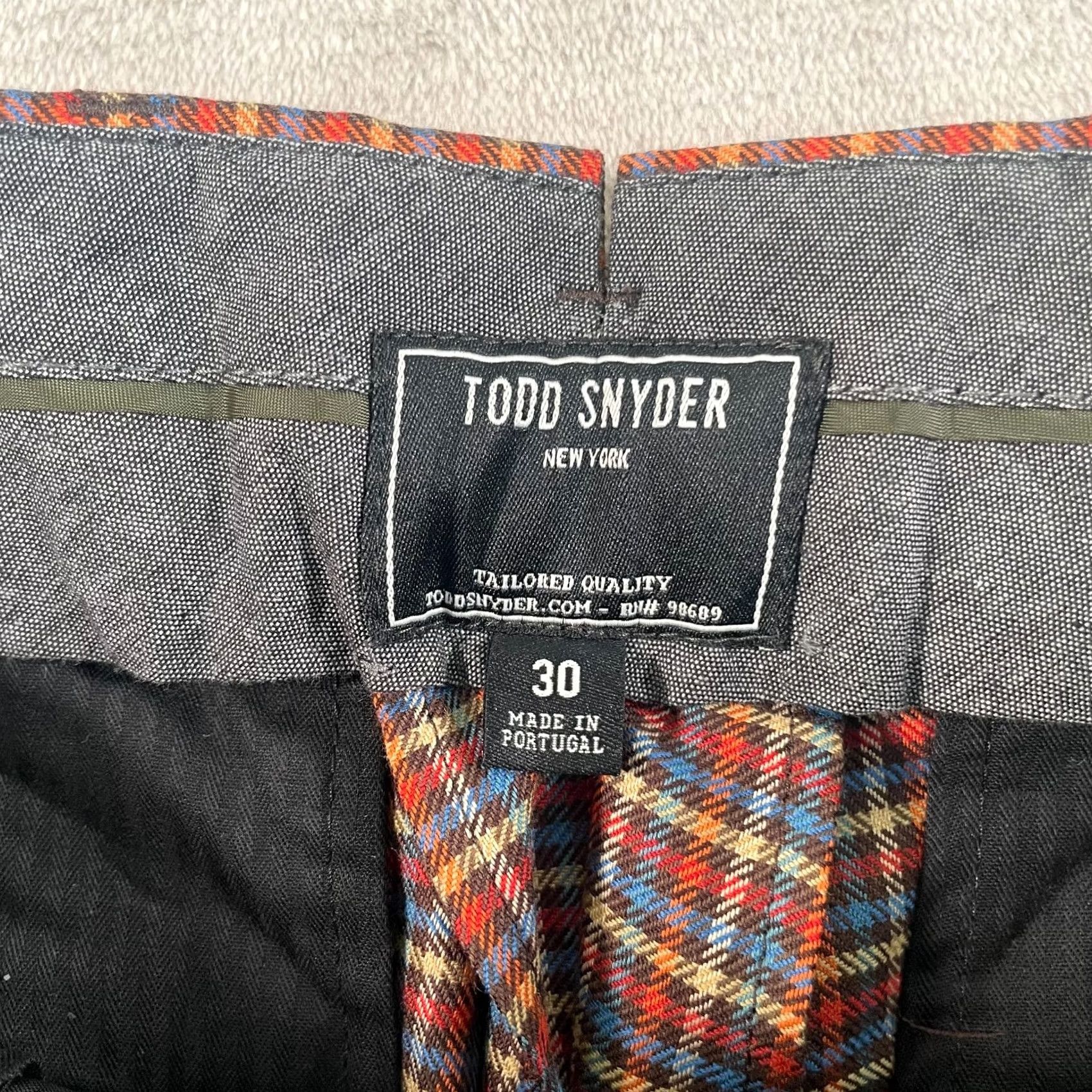 Todd Snyder Todd Snyder Tab Trousers Men 30x29 Multi Plaid Wool Blend Pleated Cuffed NWOT Size US 30 / EU 46 - 2 Thumbnail