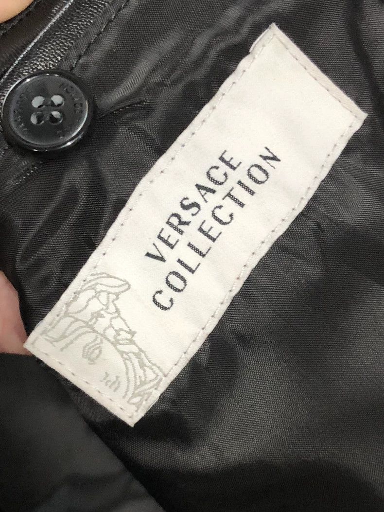 Versace Versace Casual stand-up collar slim leather jacket Size US L / EU 52-54 / 3 - 5 Thumbnail