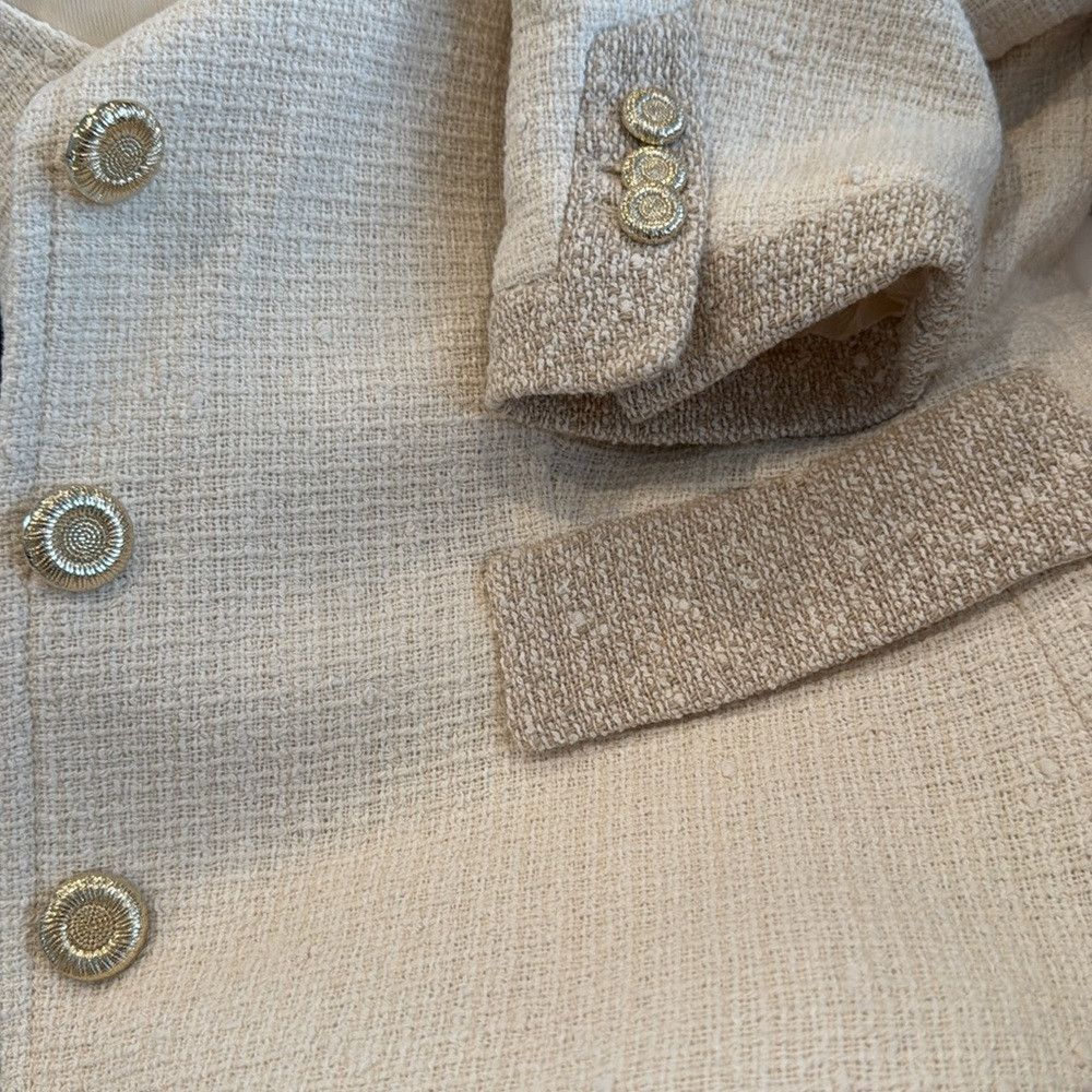 Zara ZARA ROUND NECK TEXTURED BLAZER SIZE L Size L / US 10 / IT 46 - 5 Thumbnail