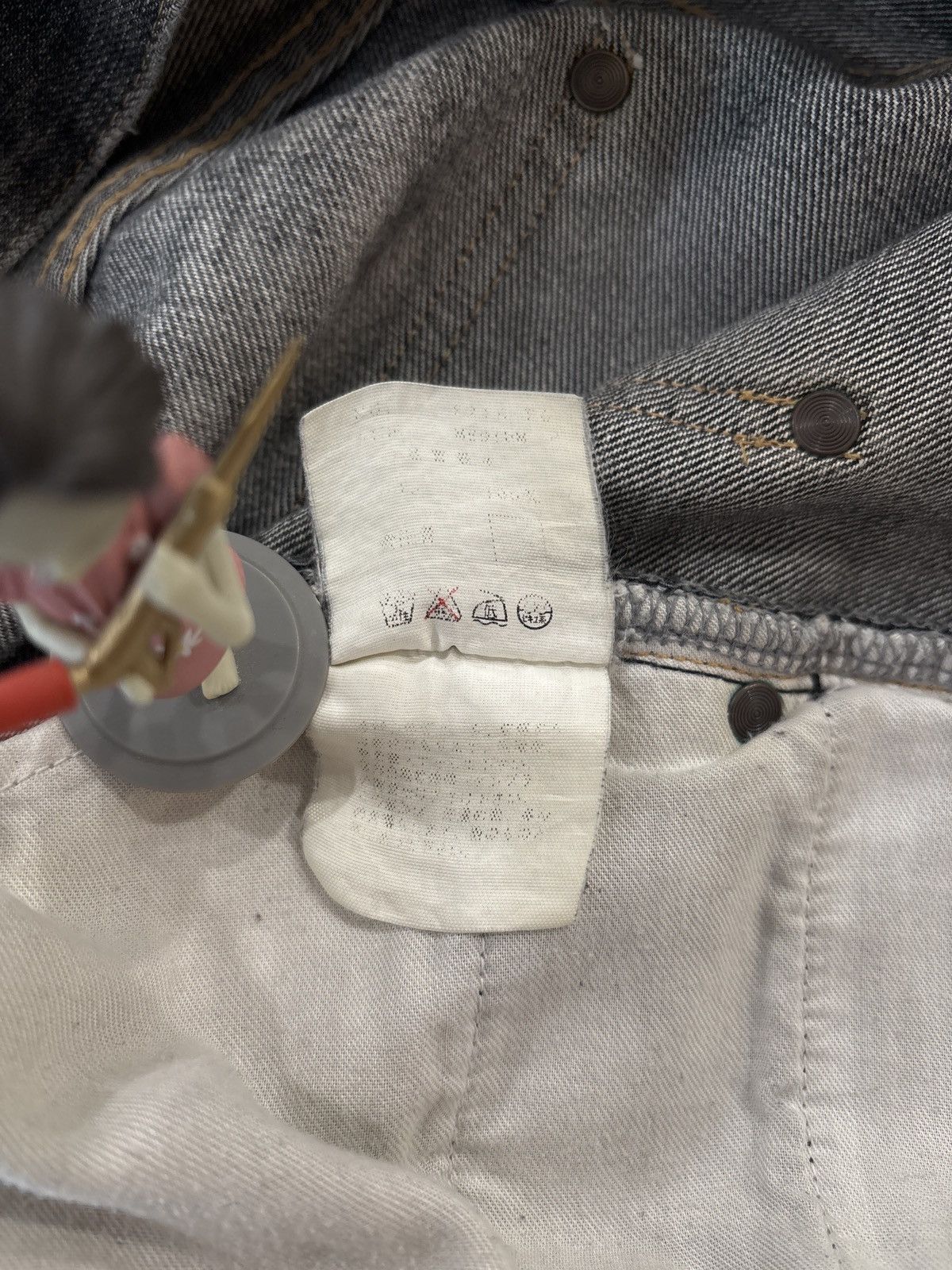 Undercover Undercover SS2003 “Scab” Giz Print Bootcut Denim – Grey Wash Size US 30 / EU 46 - 12 Thumbnail