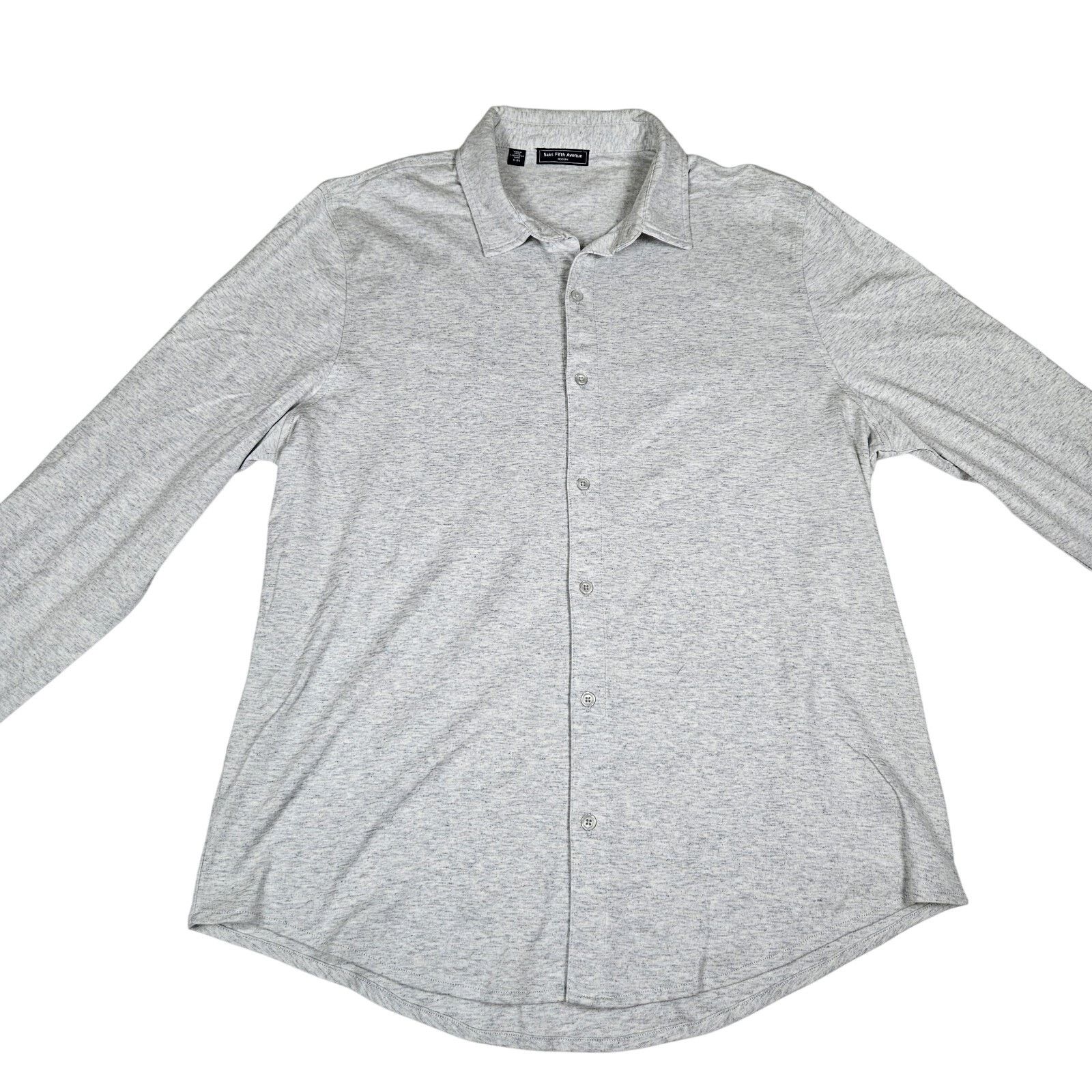 Saks Fifth Avenue Saks Fifth Avenue Jersey Button Front Shirt Size US XL / EU 56 / 4 - 1 Thumbnail