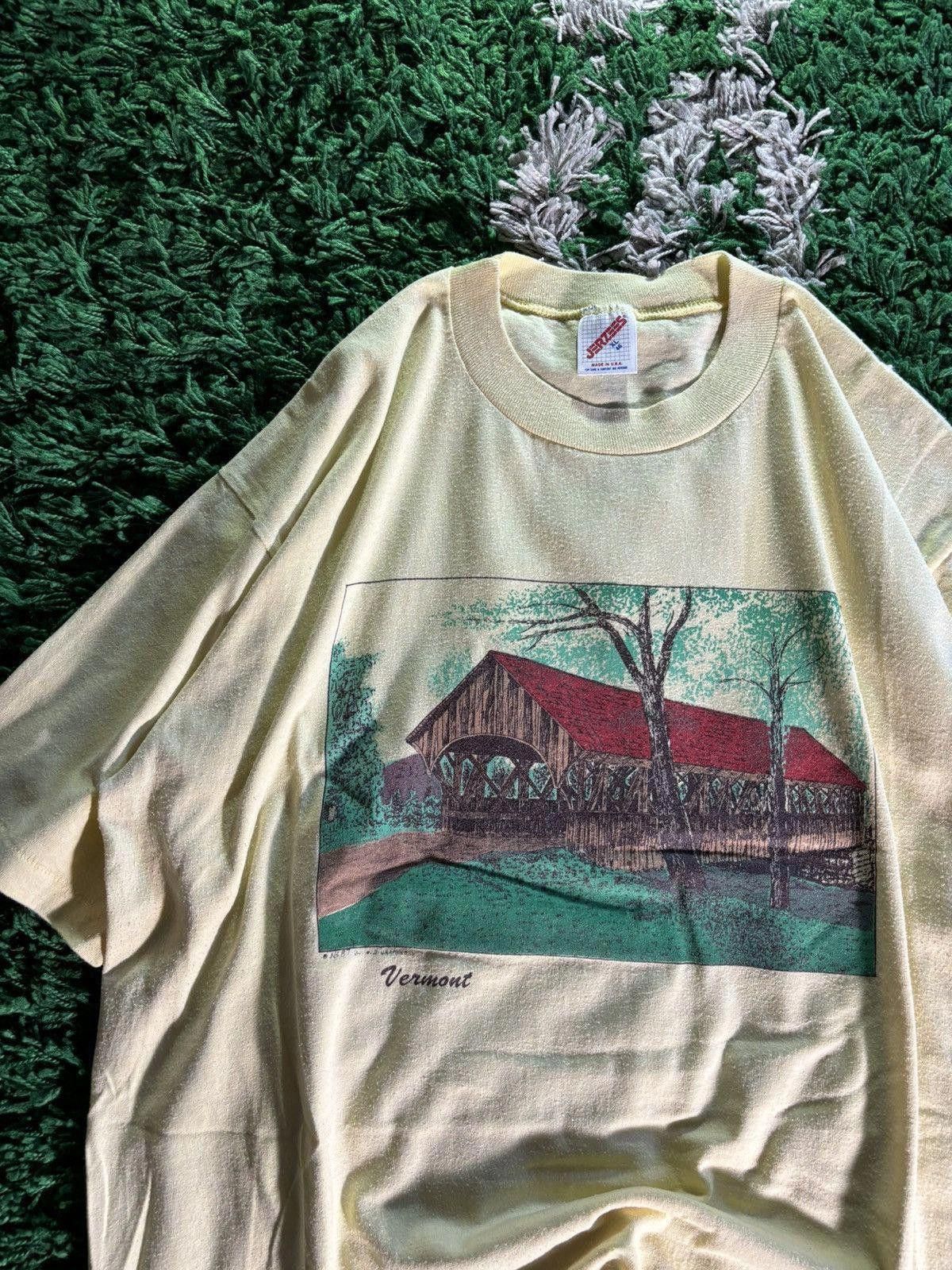Jerzees Vintage 1987 Jerzees USA Vermont Tee Size US XL / EU 56 / 4 - 3 Thumbnail