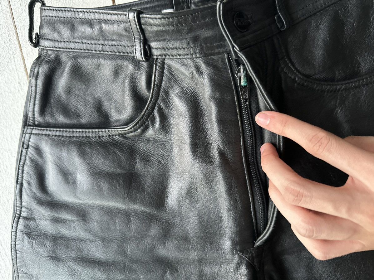Leather IXS 🚨Vintage leather pants motorcycles BROWN LUXURY Y2K Size US 26 / EU 42 - 4 Thumbnail