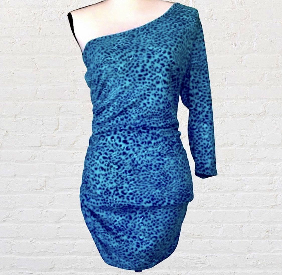 Other URBAN ROSE ONE SLEEVE LEOPARD ANIMAL PRINT TUNIC TOP Size L / US 10 / IT 46 - 1 Thumbnail
