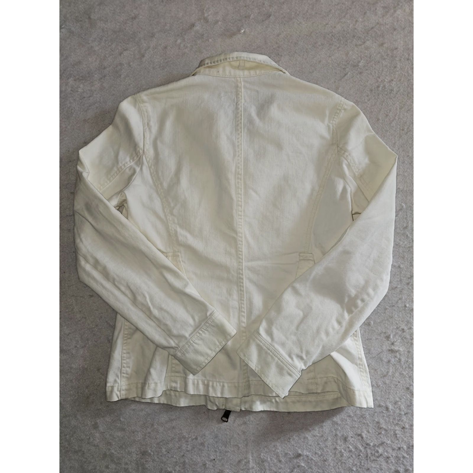 Ralph Lauren Lauren Ralph Lauren Denim Utility Jacket Full Zip Womens Sz P/Med Ivory Size M / US 6-8 / IT 42-44 - 5 Thumbnail