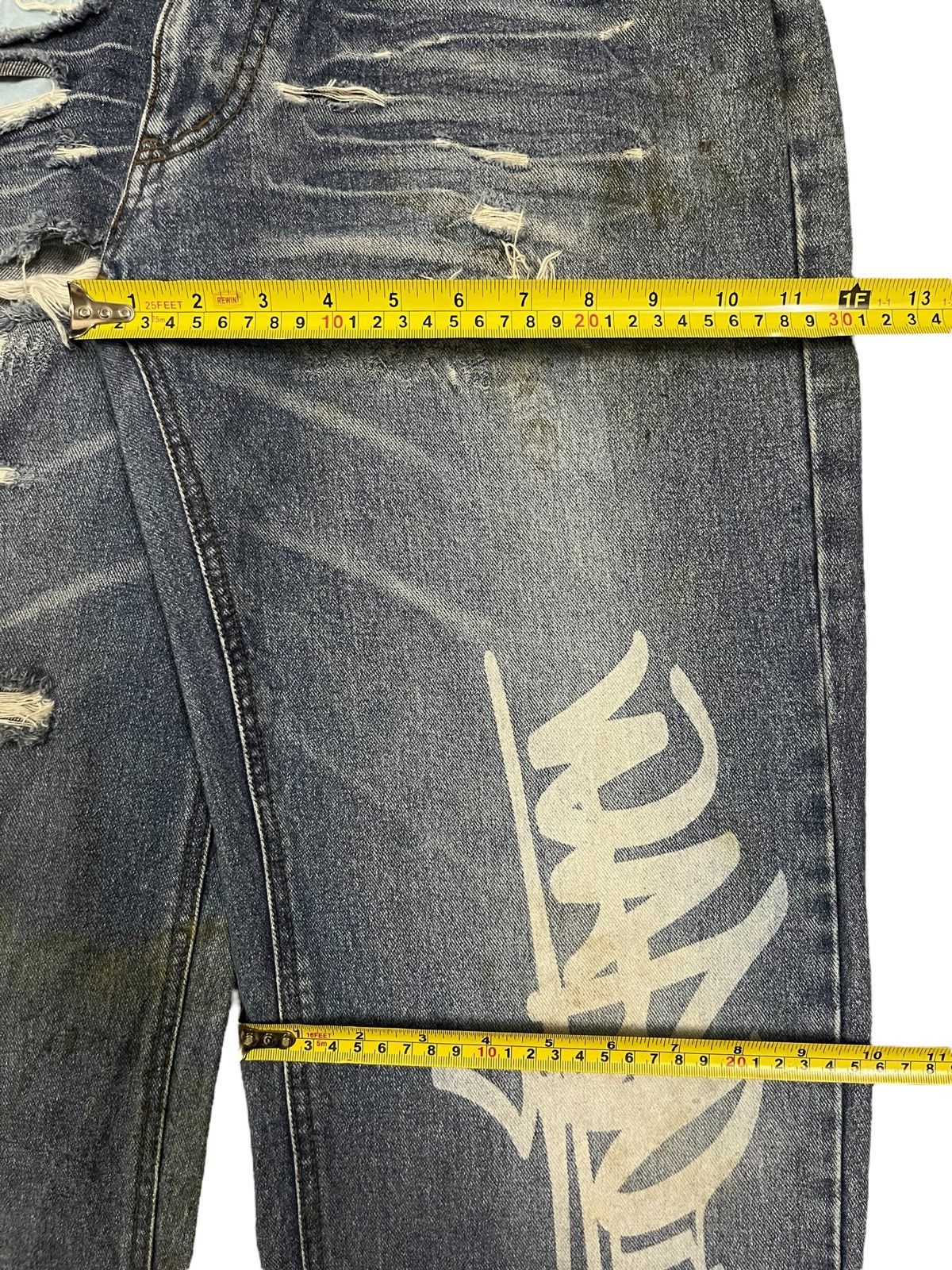 Japanese Brand Vintage Japanese Brand Graffiti Distressed Baggy Style Jeans Size US 32 / EU 48 - 12 Thumbnail