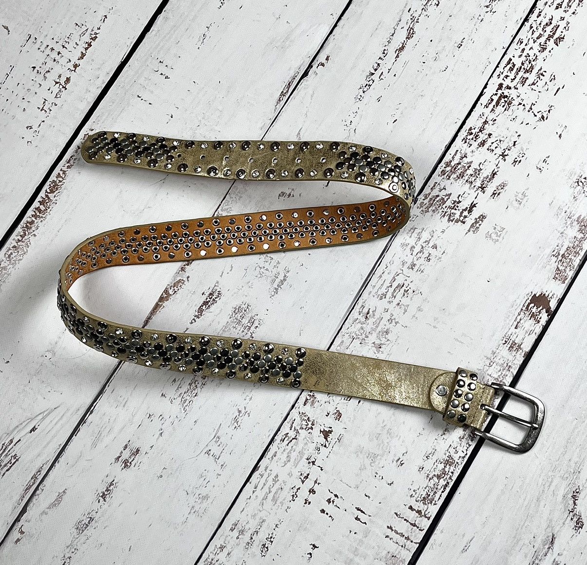 Japanese Brand × Vintage Vintage Leather Belt B.B Simon Style Y2K Opium Size ONE SIZE - 2 Thumbnail