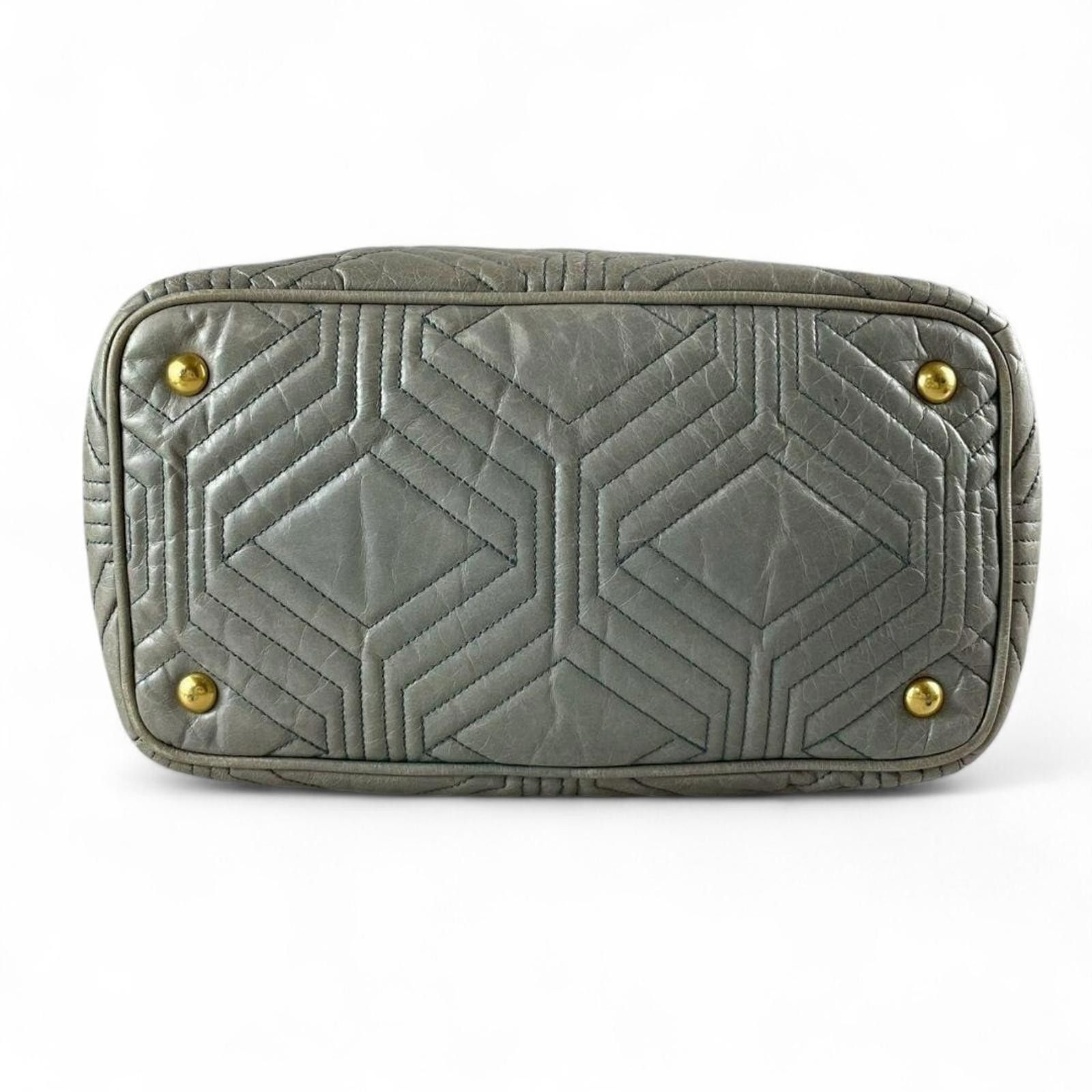 Miu Miu Miu Miu - Quilted Leather Handbag Grey Size ONE SIZE - 5 Thumbnail